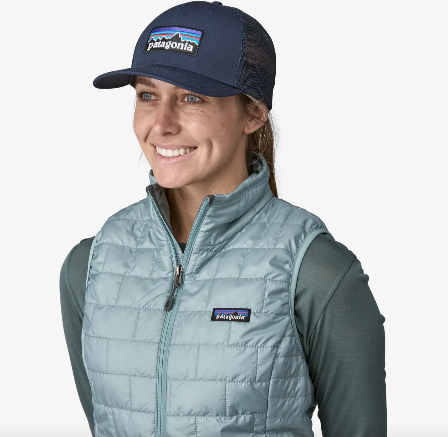 Patagonia P-6 Logo Trucker Hat New Navy