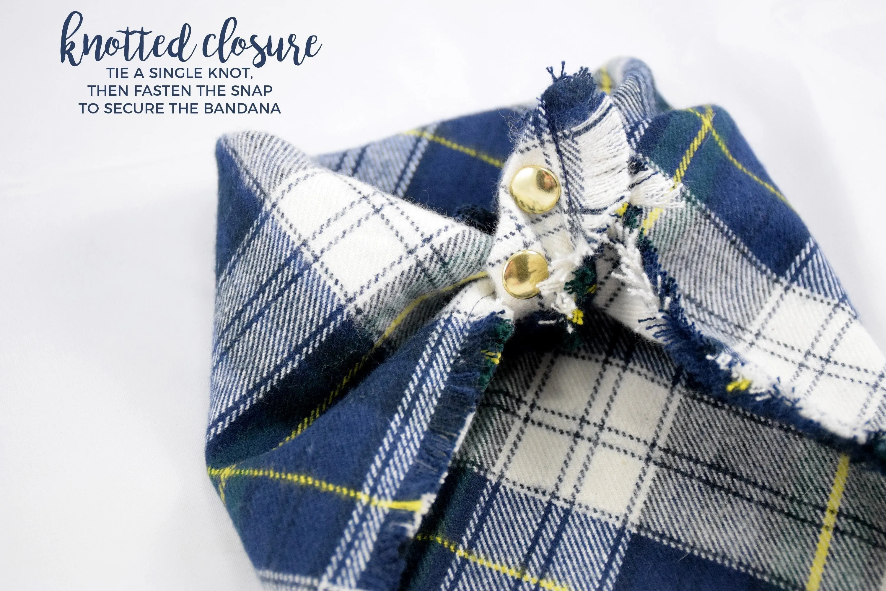 PERTH Reversible Cotton Dog Bandana - Snap/Tie On Cotton Scarf