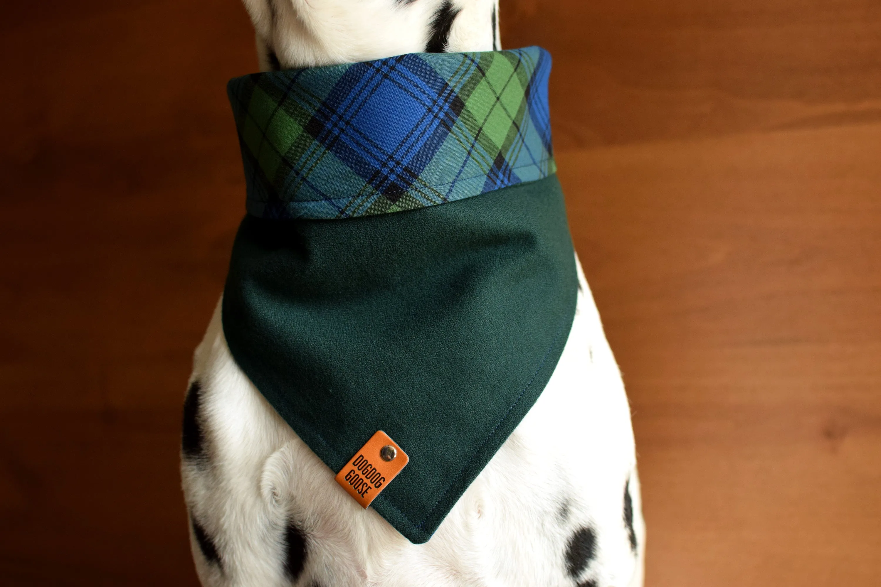 PERTH Reversible Cotton Dog Bandana - Snap/Tie On Cotton Scarf