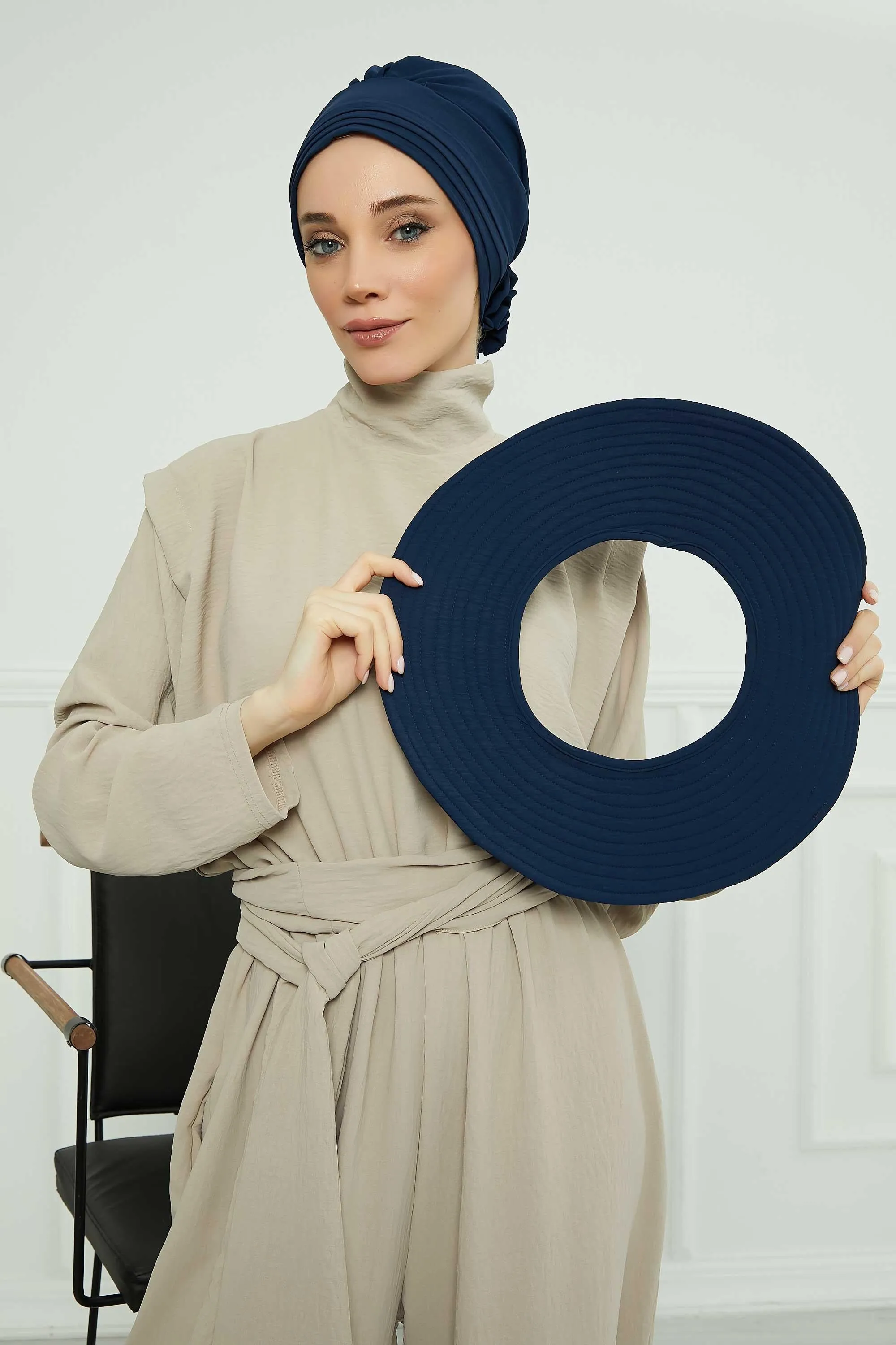 Practicle Detachable Women Sun Hat, Summer Bonnet Cap for Muslim Women, Multi-usage Hijab Sun Hat, Muslim Beach Hat, Sun Protective Hat,S-2A