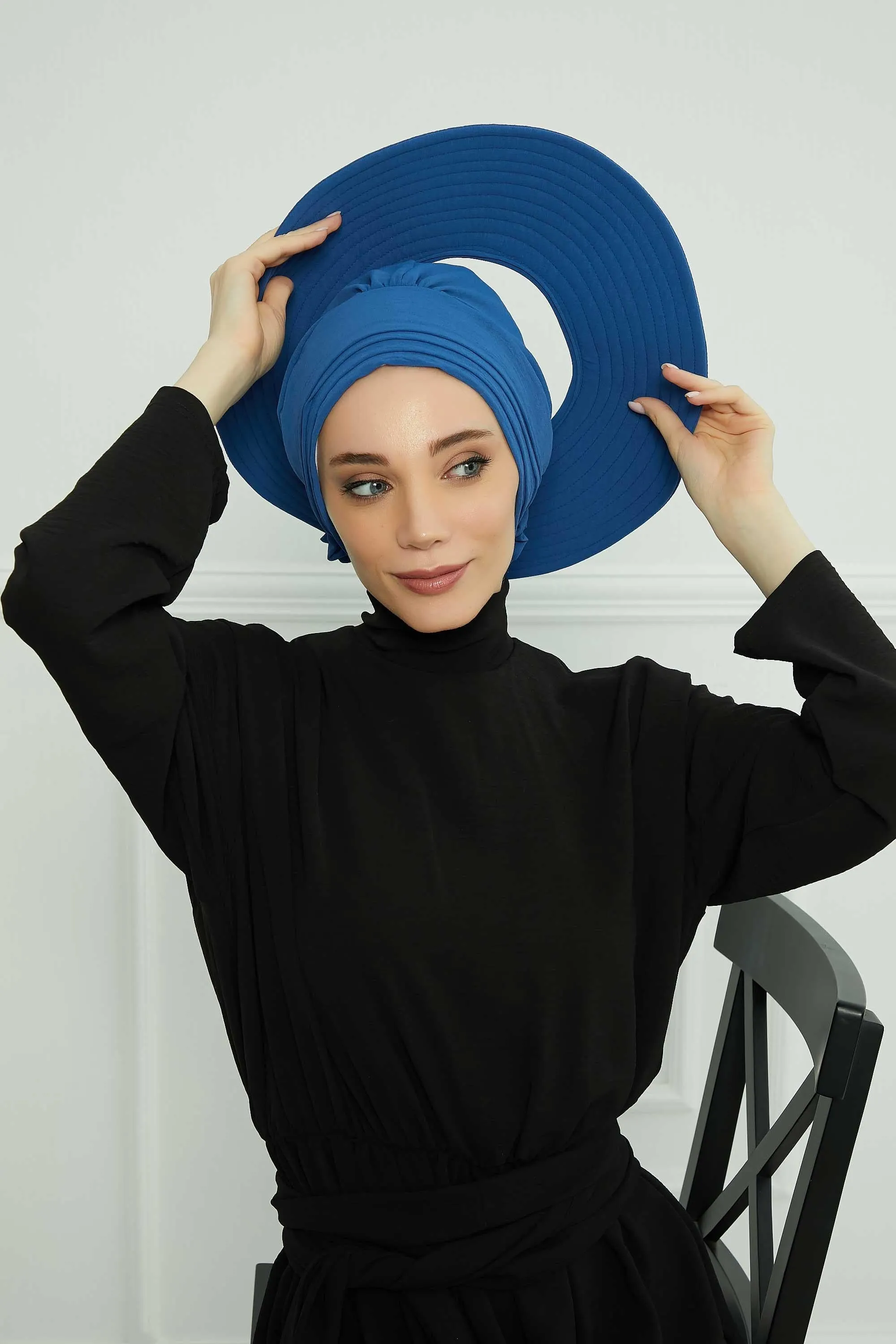 Practicle Detachable Women Sun Hat, Summer Bonnet Cap for Muslim Women, Multi-usage Hijab Sun Hat, Muslim Beach Hat, Sun Protective Hat,S-2A