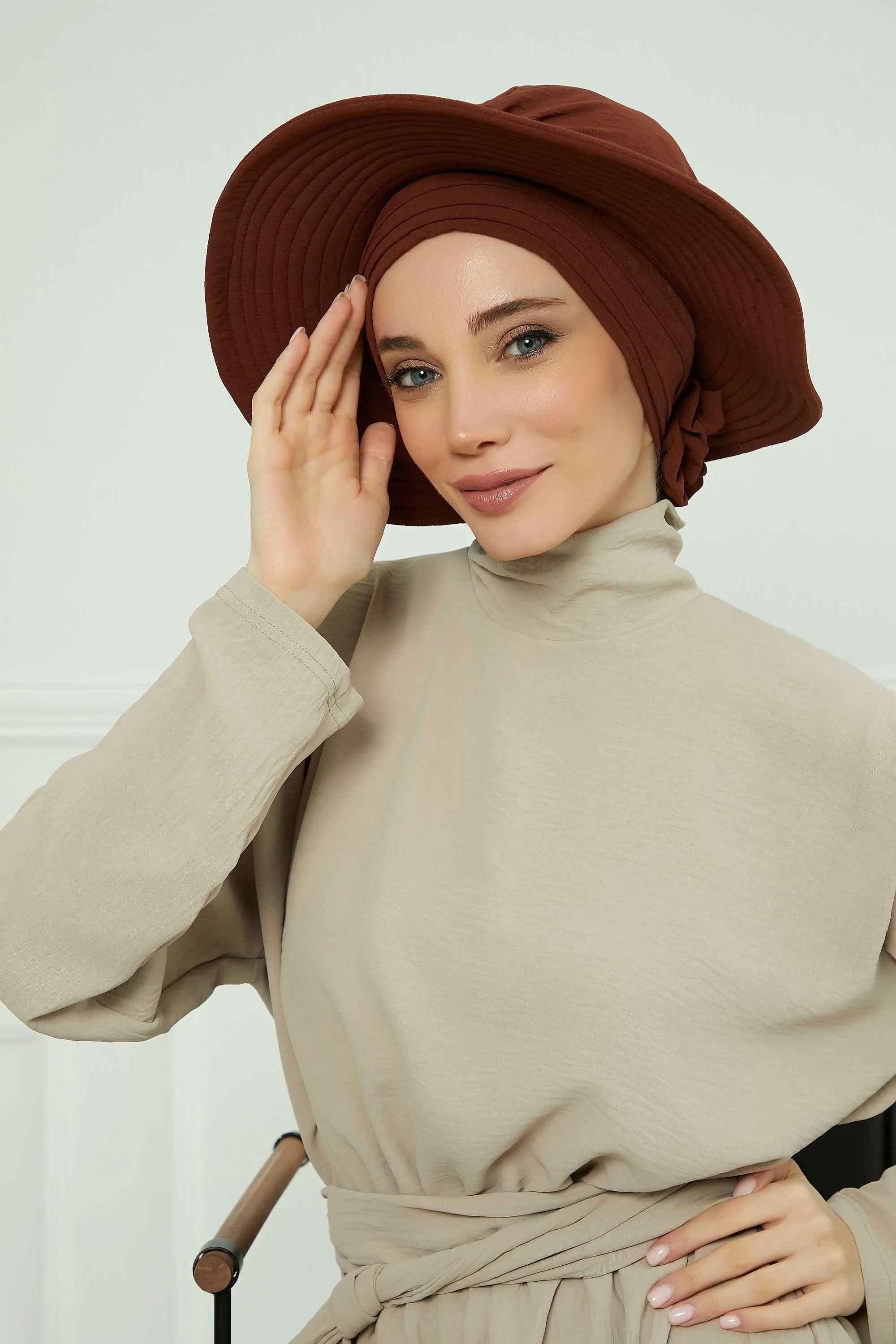 Practicle Detachable Women Sun Hat, Summer Bonnet Cap for Muslim Women, Multi-usage Hijab Sun Hat, Muslim Beach Hat, Sun Protective Hat,S-2A