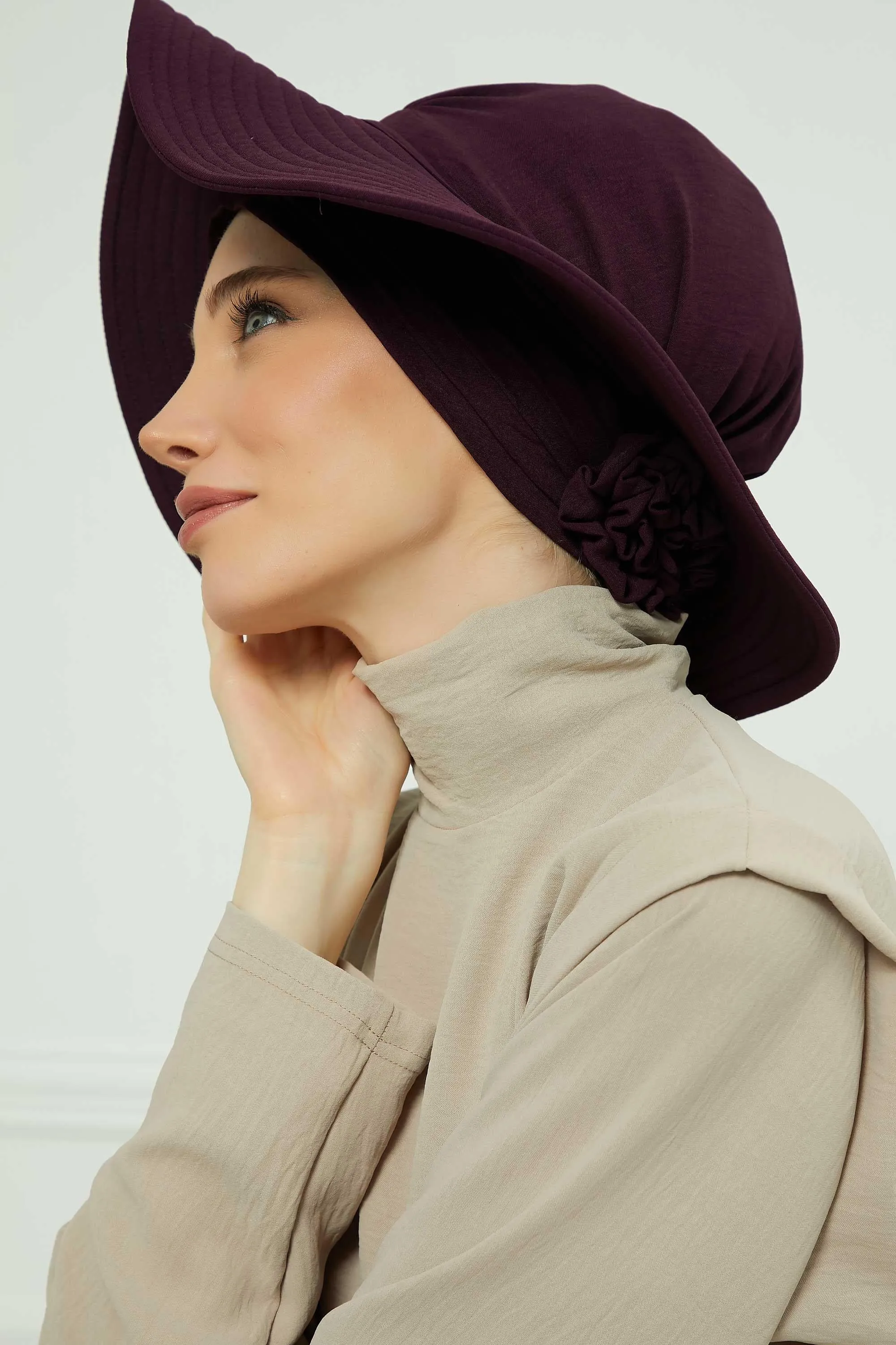 Practicle Detachable Women Sun Hat, Summer Bonnet Cap for Muslim Women, Multi-usage Hijab Sun Hat, Muslim Beach Hat, Sun Protective Hat,S-2A