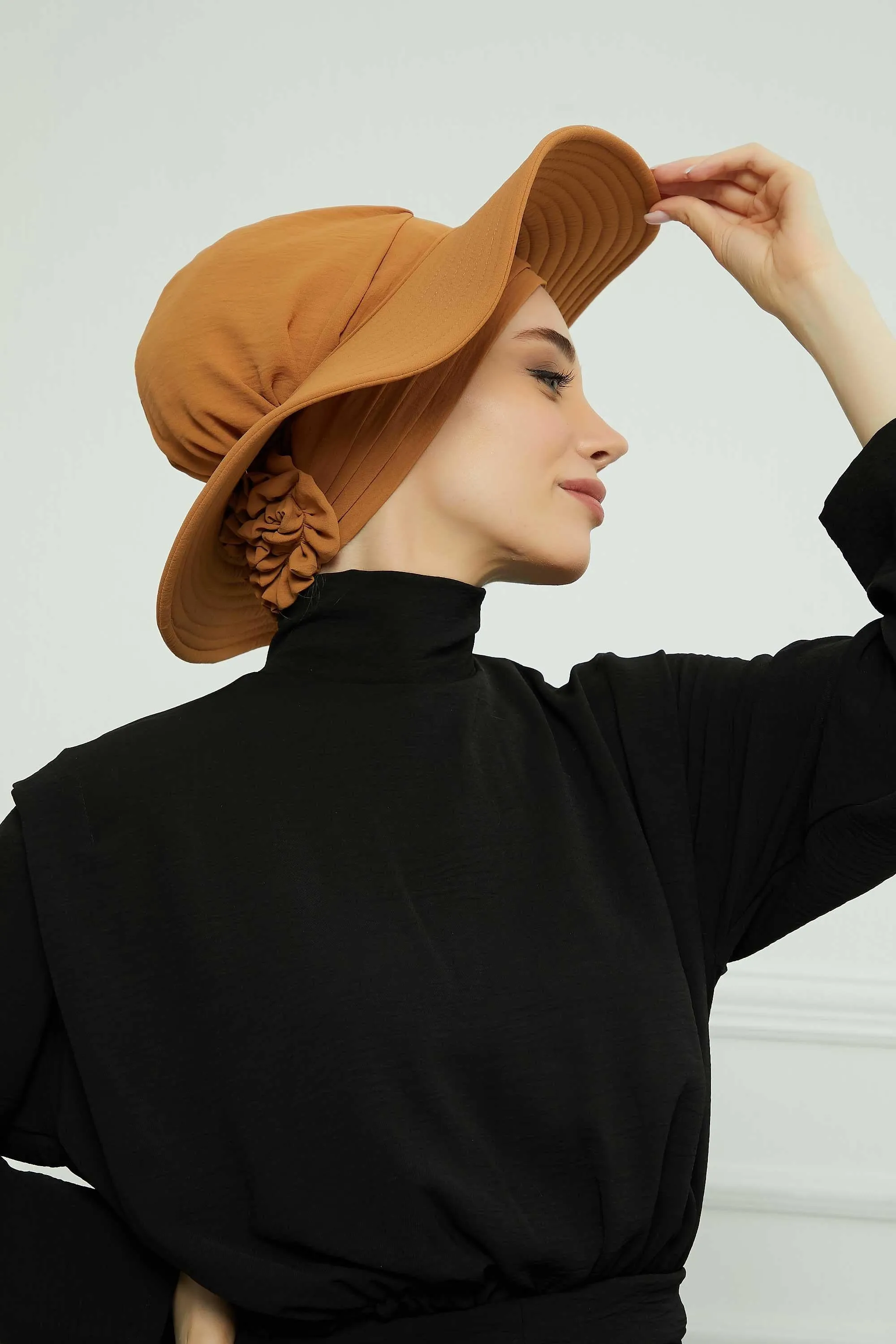 Practicle Detachable Women Sun Hat, Summer Bonnet Cap for Muslim Women, Multi-usage Hijab Sun Hat, Muslim Beach Hat, Sun Protective Hat,S-2A