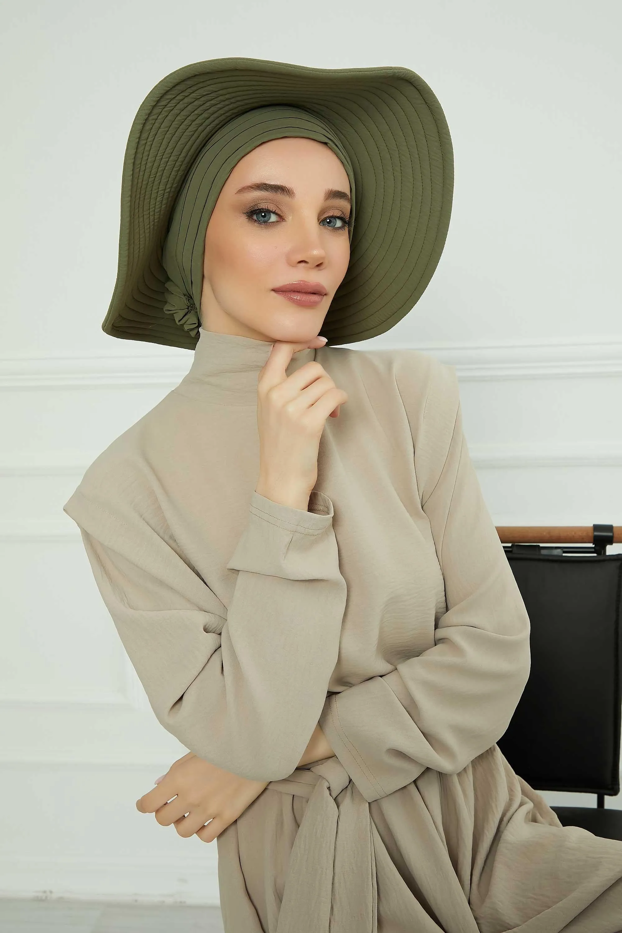 Practicle Detachable Women Sun Hat, Summer Bonnet Cap for Muslim Women, Multi-usage Hijab Sun Hat, Muslim Beach Hat, Sun Protective Hat,S-2A