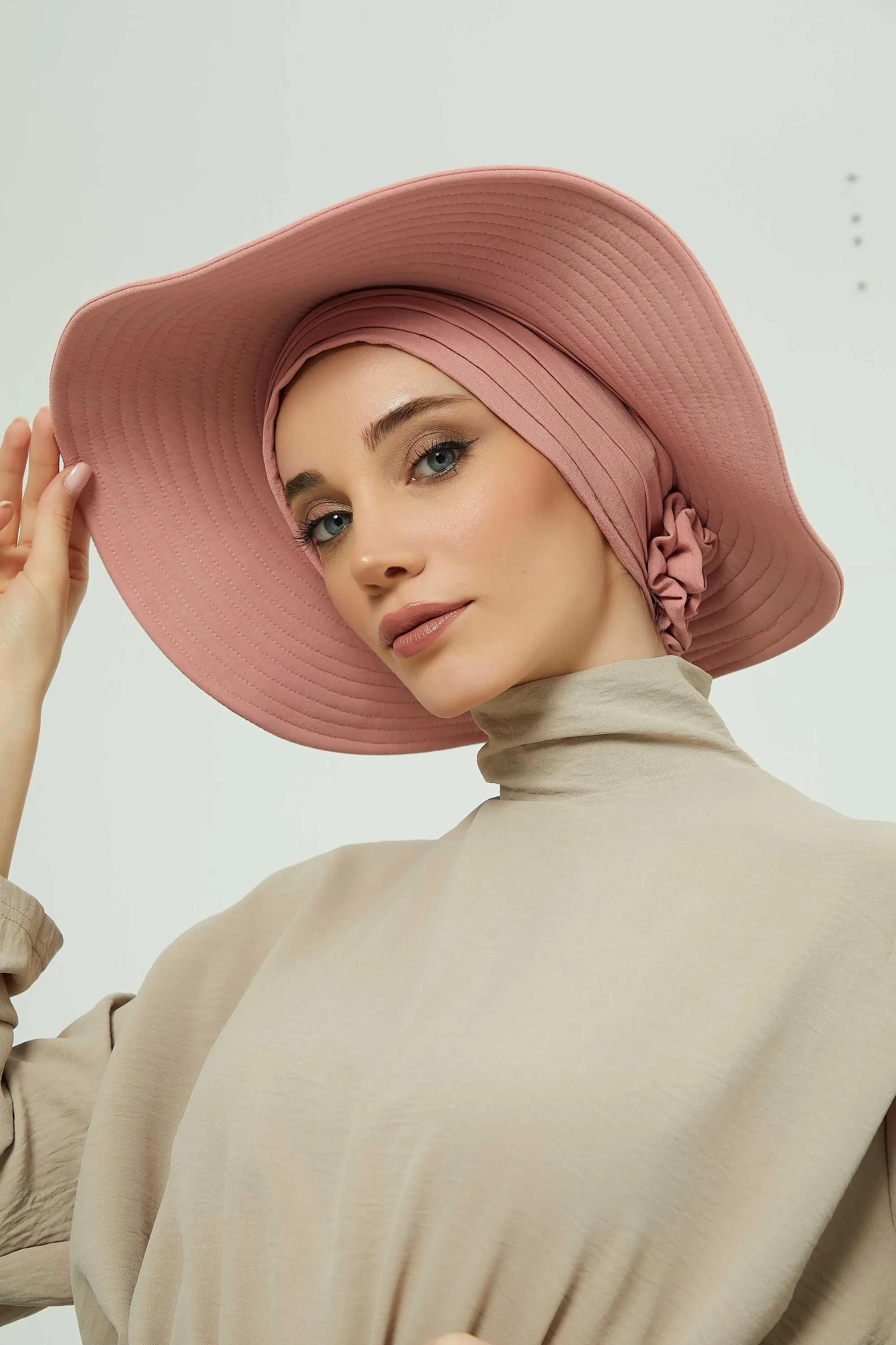 Practicle Detachable Women Sun Hat, Summer Bonnet Cap for Muslim Women, Multi-usage Hijab Sun Hat, Muslim Beach Hat, Sun Protective Hat,S-2A