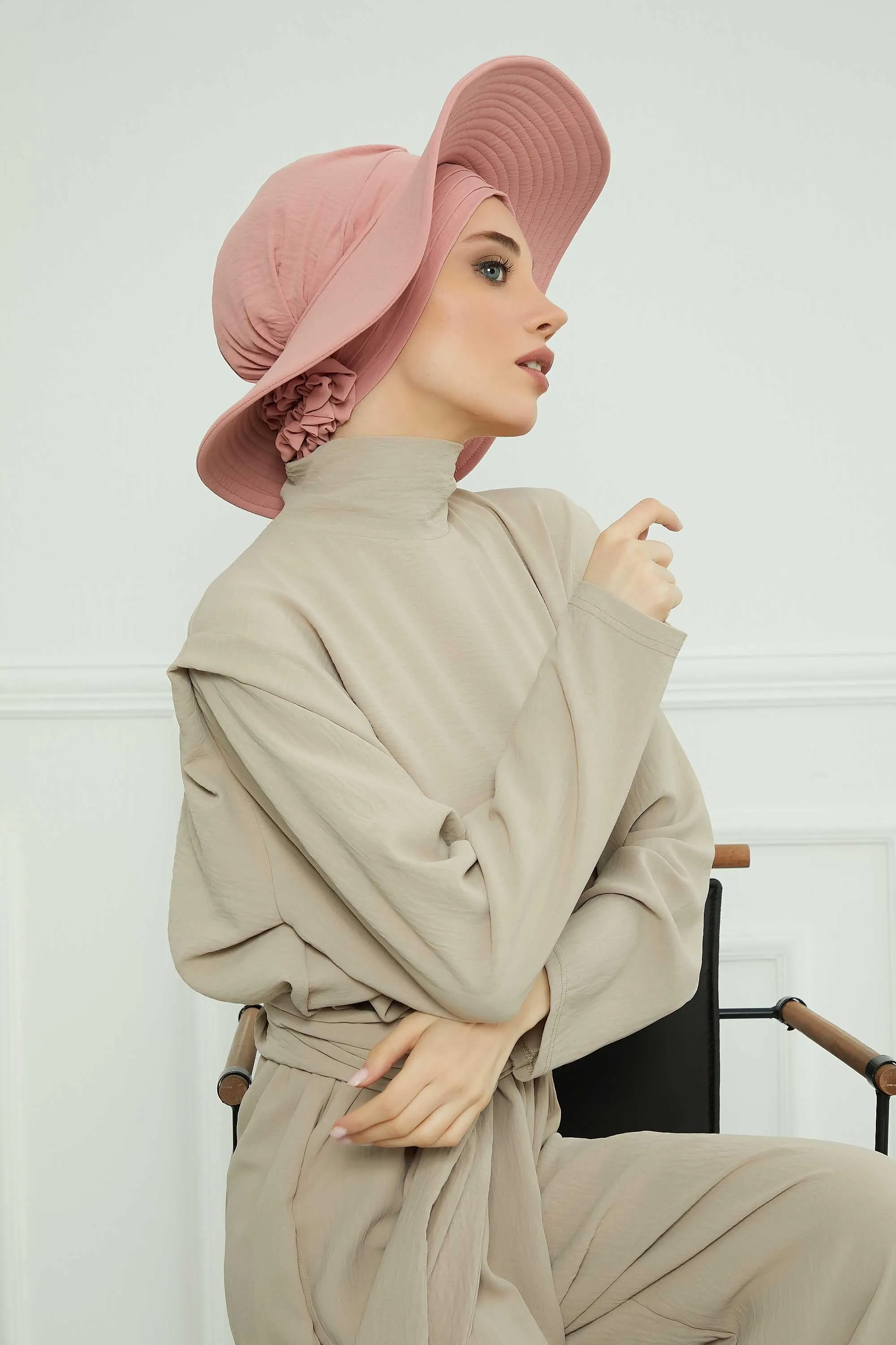Practicle Detachable Women Sun Hat, Summer Bonnet Cap for Muslim Women, Multi-usage Hijab Sun Hat, Muslim Beach Hat, Sun Protective Hat,S-2A