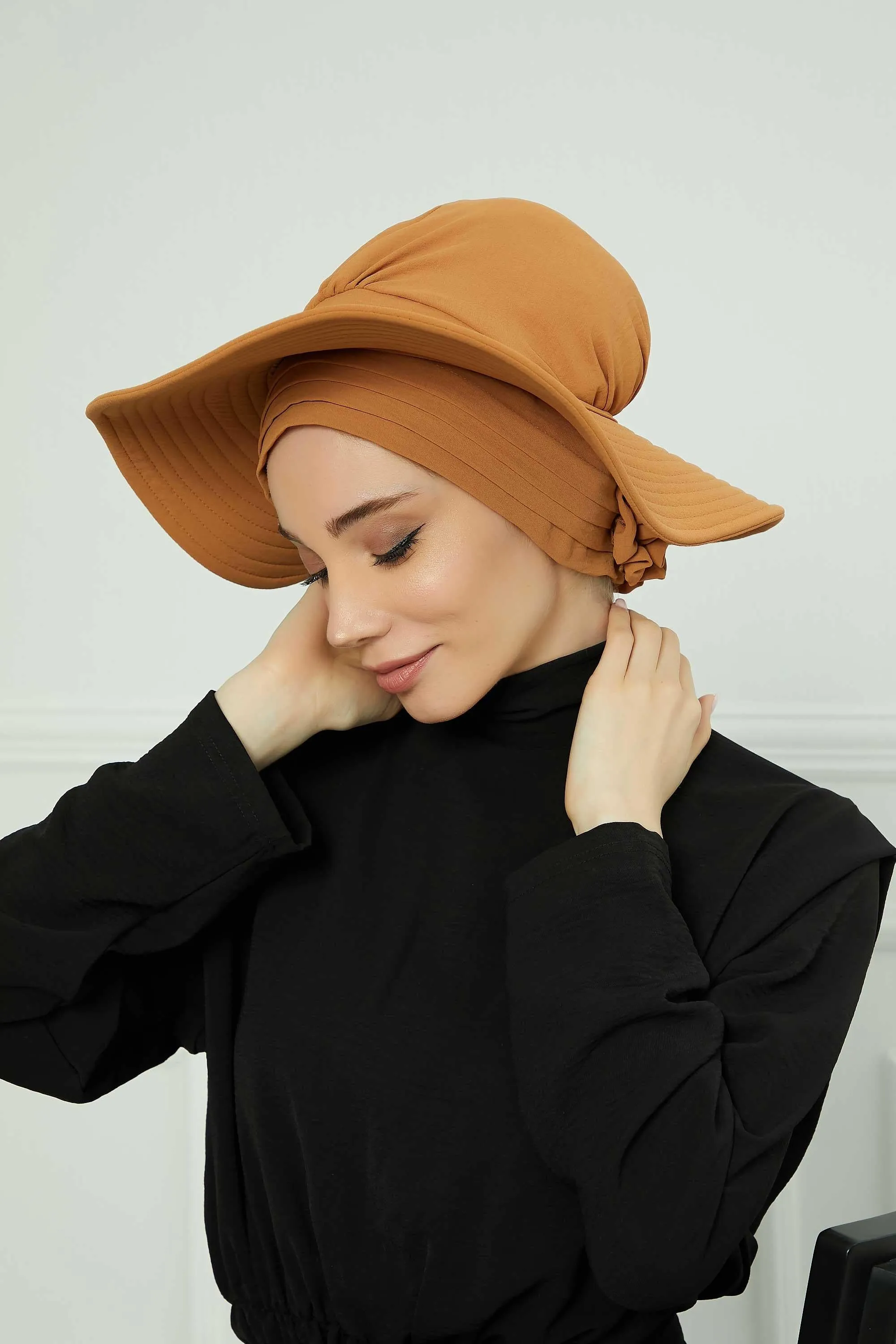 Practicle Detachable Women Sun Hat, Summer Bonnet Cap for Muslim Women, Multi-usage Hijab Sun Hat, Muslim Beach Hat, Sun Protective Hat,S-2A