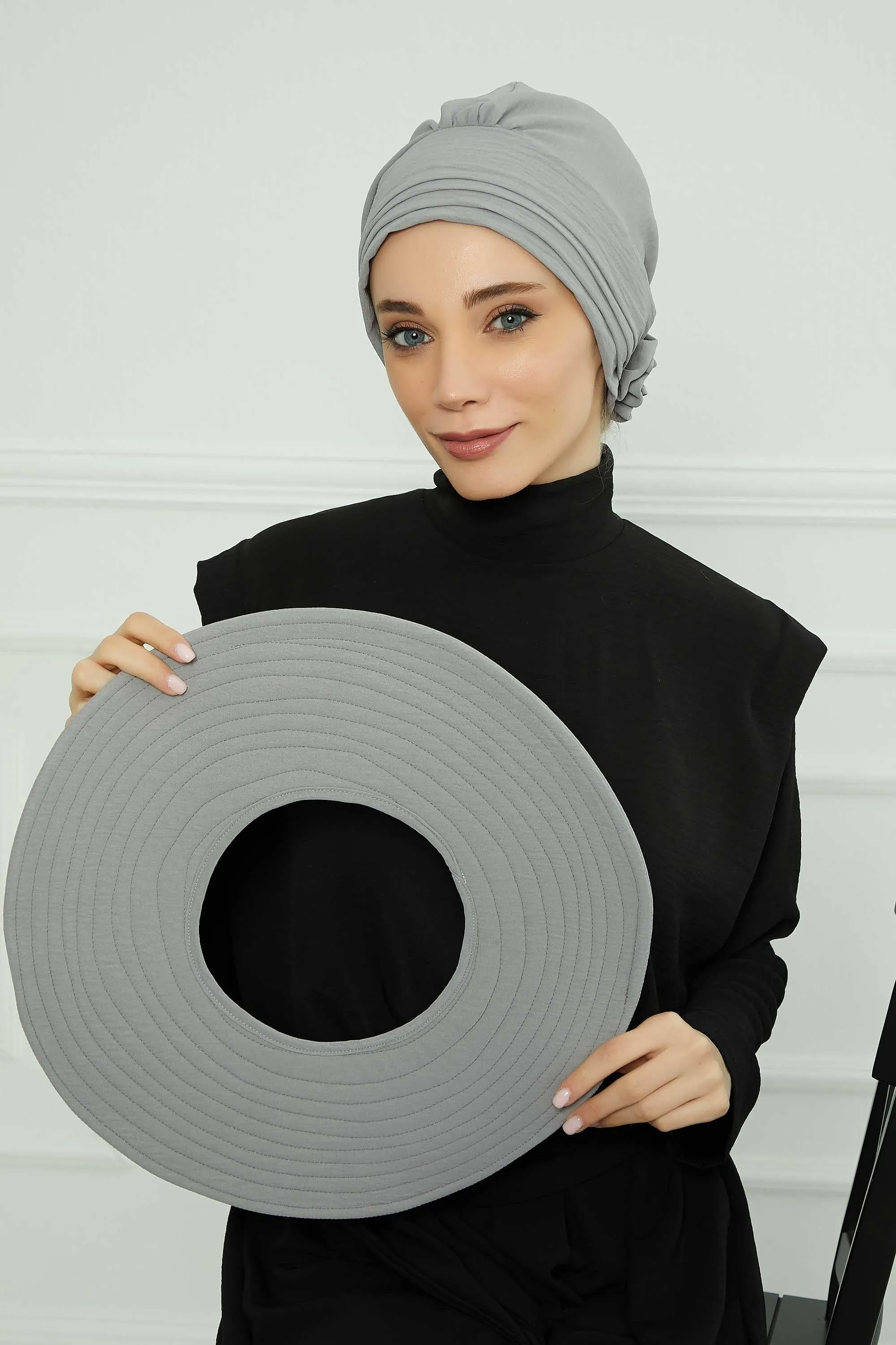 Practicle Detachable Women Sun Hat, Summer Bonnet Cap for Muslim Women, Multi-usage Hijab Sun Hat, Muslim Beach Hat, Sun Protective Hat,S-2A