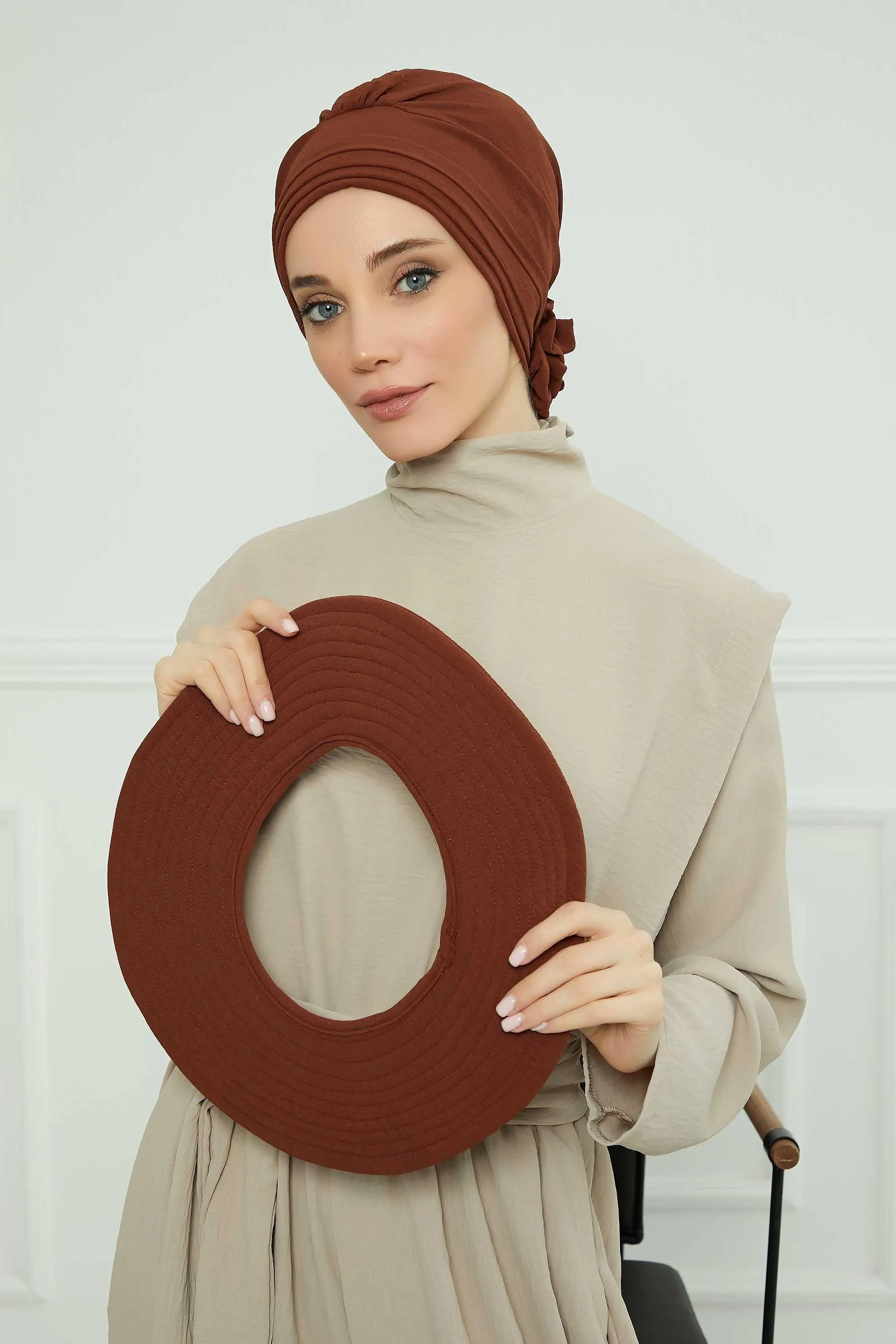 Practicle Detachable Women Sun Hat, Summer Bonnet Cap for Muslim Women, Multi-usage Hijab Sun Hat, Muslim Beach Hat, Sun Protective Hat,S-2A