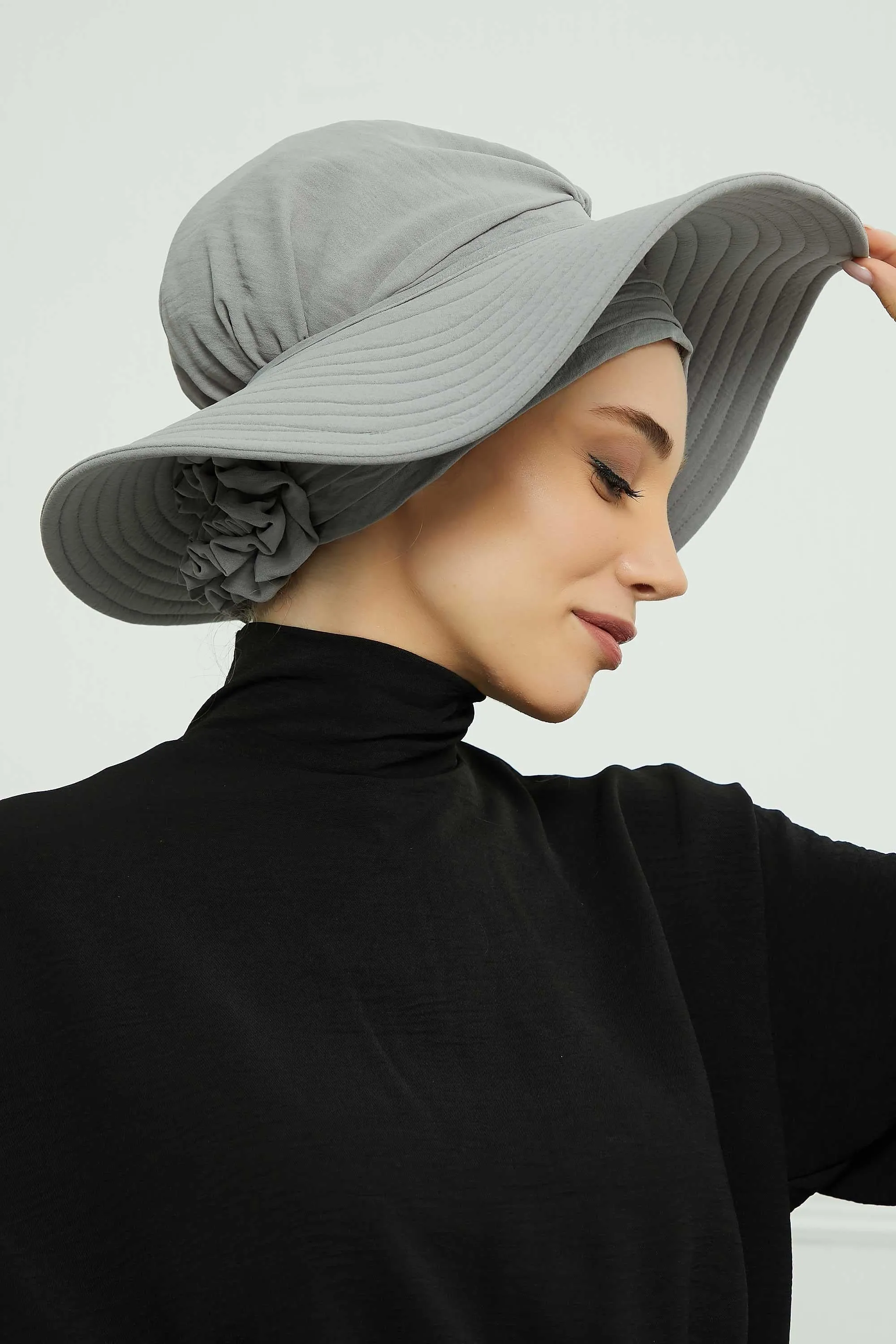 Practicle Detachable Women Sun Hat, Summer Bonnet Cap for Muslim Women, Multi-usage Hijab Sun Hat, Muslim Beach Hat, Sun Protective Hat,S-2A