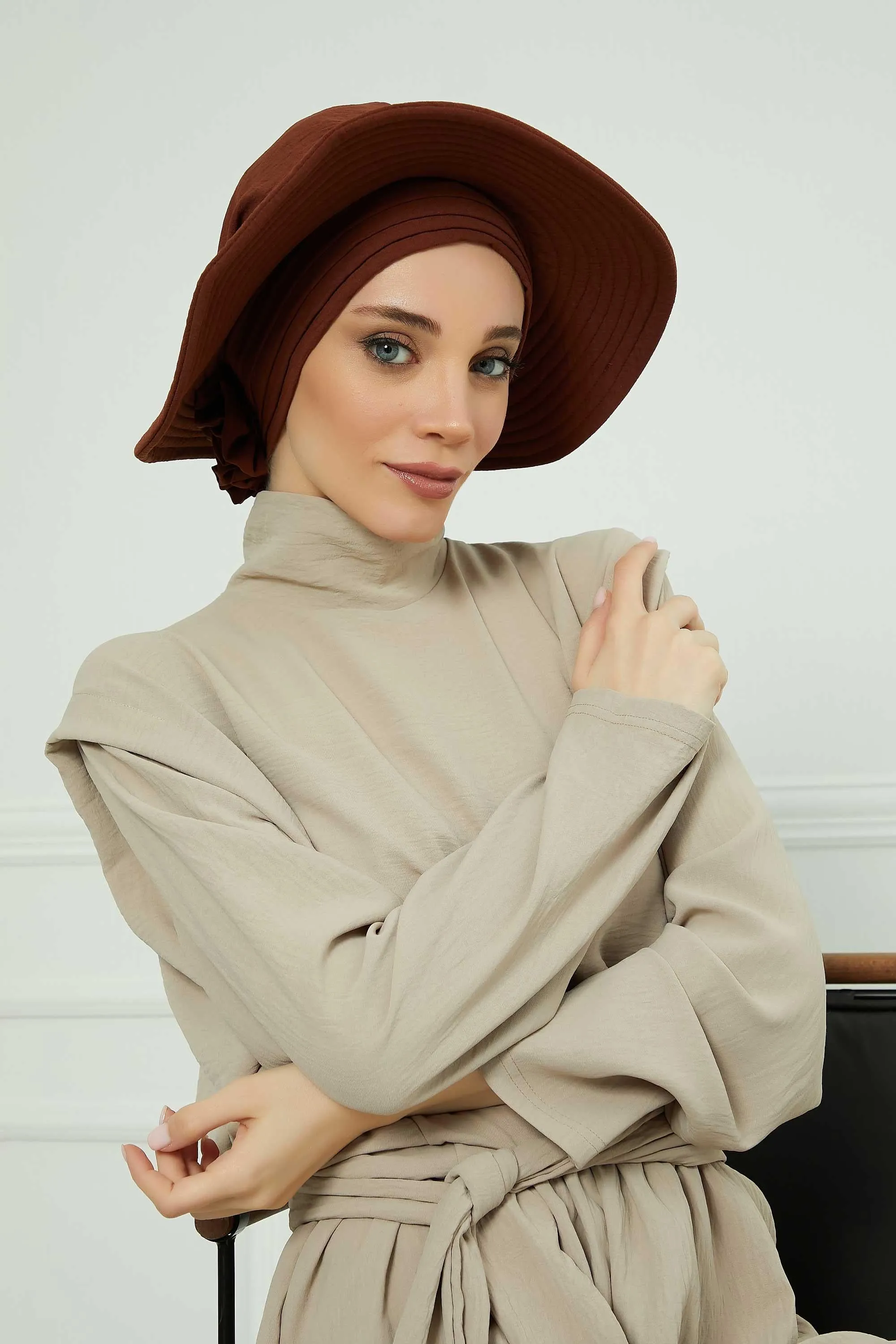 Practicle Detachable Women Sun Hat, Summer Bonnet Cap for Muslim Women, Multi-usage Hijab Sun Hat, Muslim Beach Hat, Sun Protective Hat,S-2A
