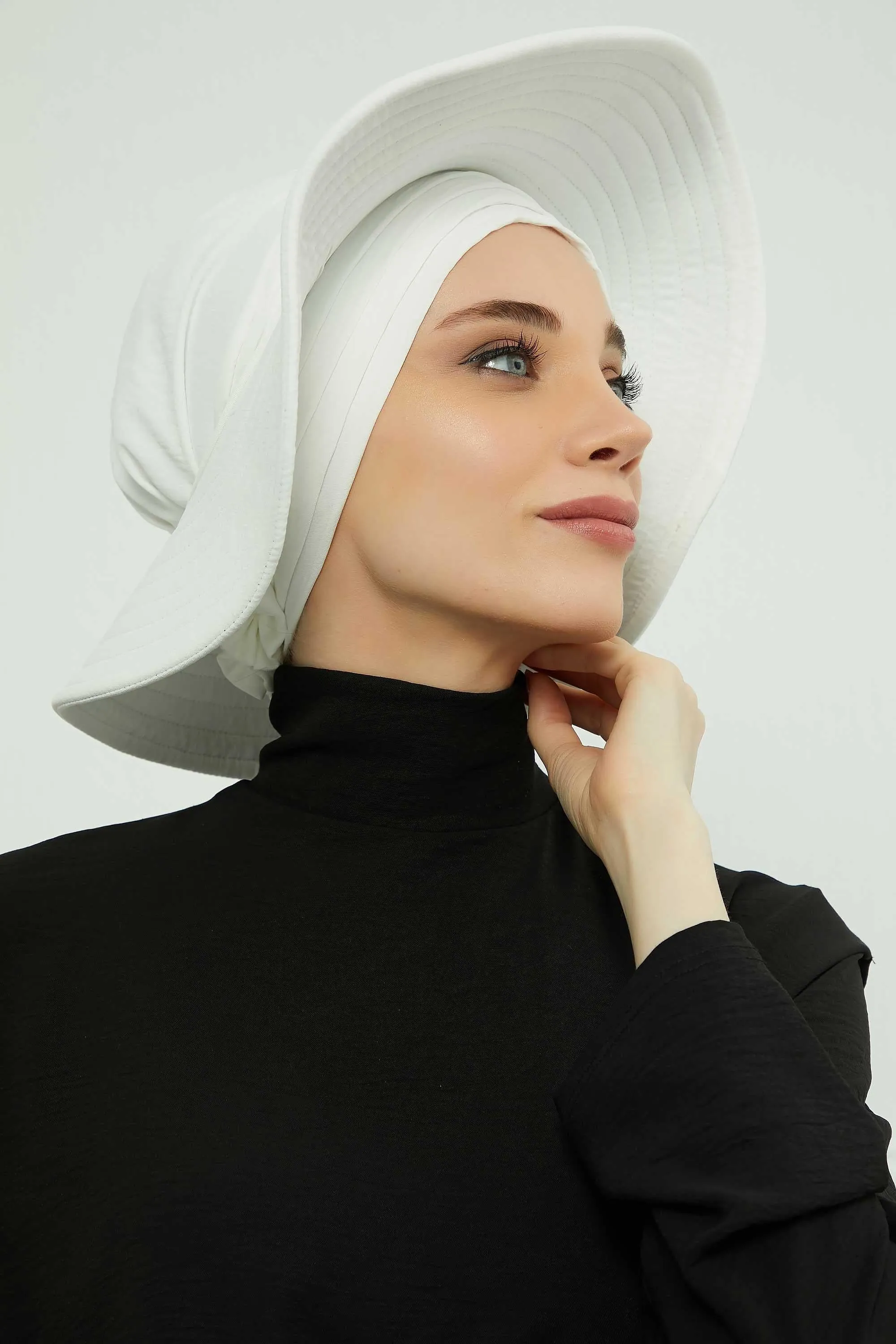 Practicle Detachable Women Sun Hat, Summer Bonnet Cap for Muslim Women, Multi-usage Hijab Sun Hat, Muslim Beach Hat, Sun Protective Hat,S-2A