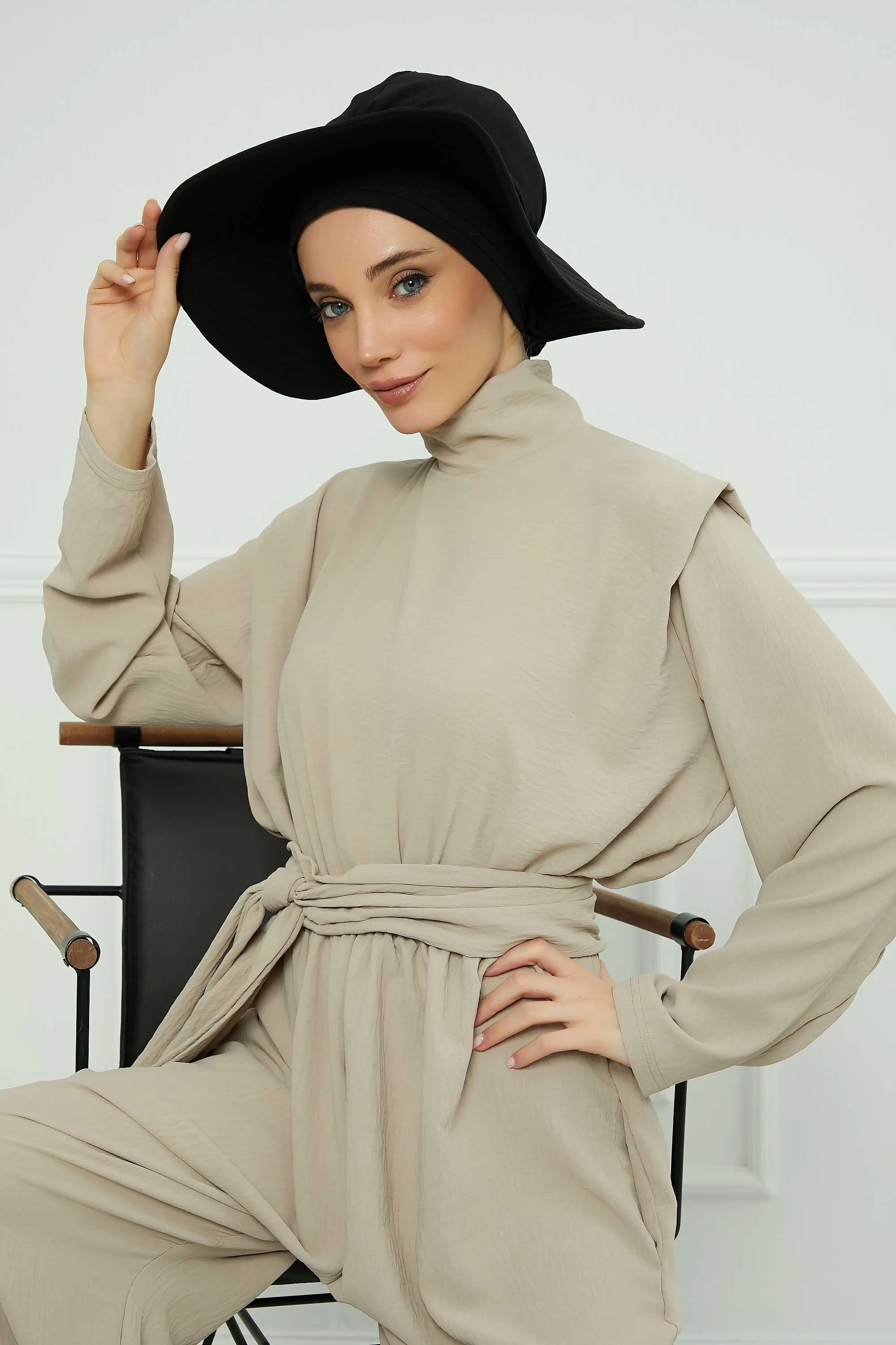 Practicle Detachable Women Sun Hat, Summer Bonnet Cap for Muslim Women, Multi-usage Hijab Sun Hat, Muslim Beach Hat, Sun Protective Hat,S-2A