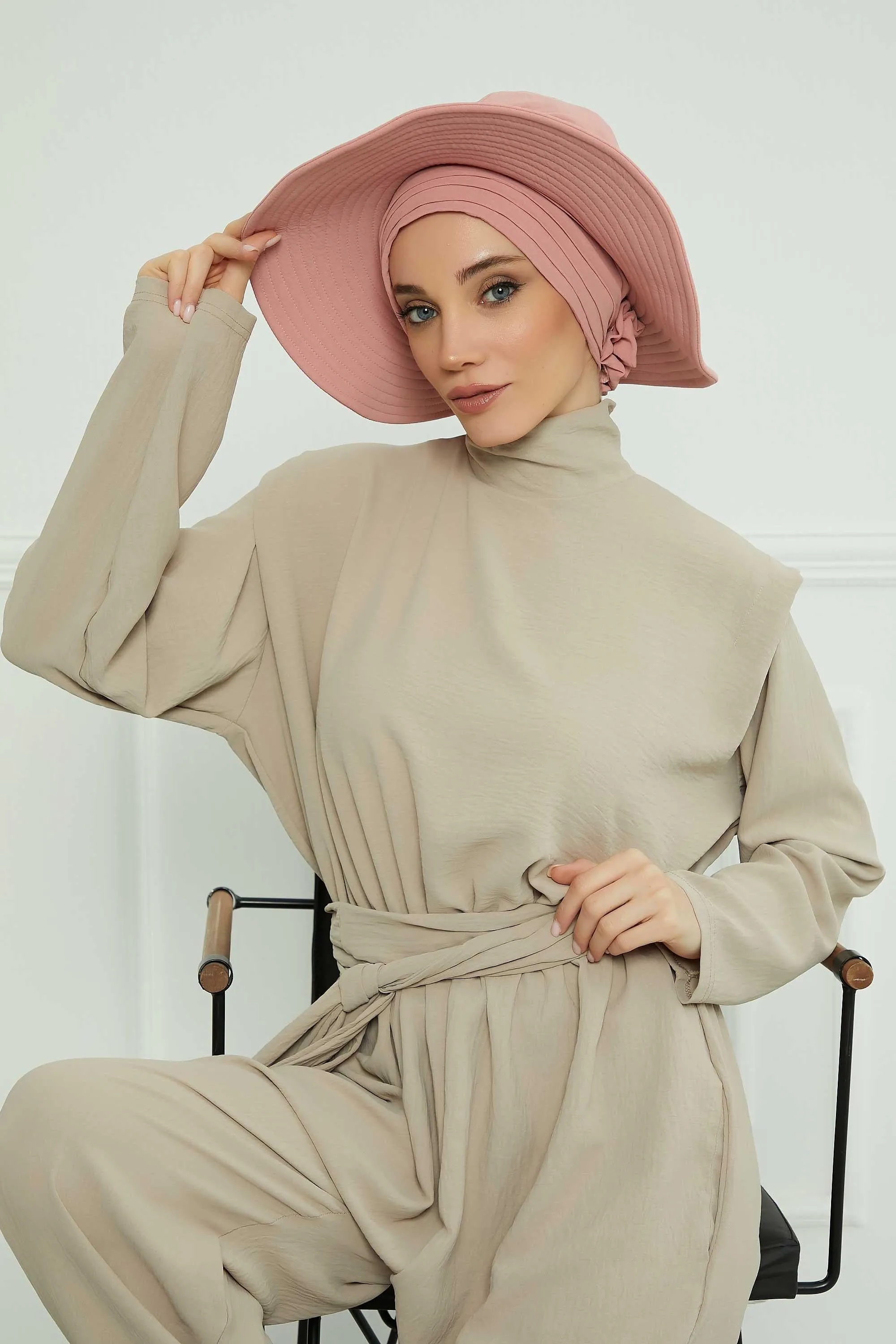 Practicle Detachable Women Sun Hat, Summer Bonnet Cap for Muslim Women, Multi-usage Hijab Sun Hat, Muslim Beach Hat, Sun Protective Hat,S-2A
