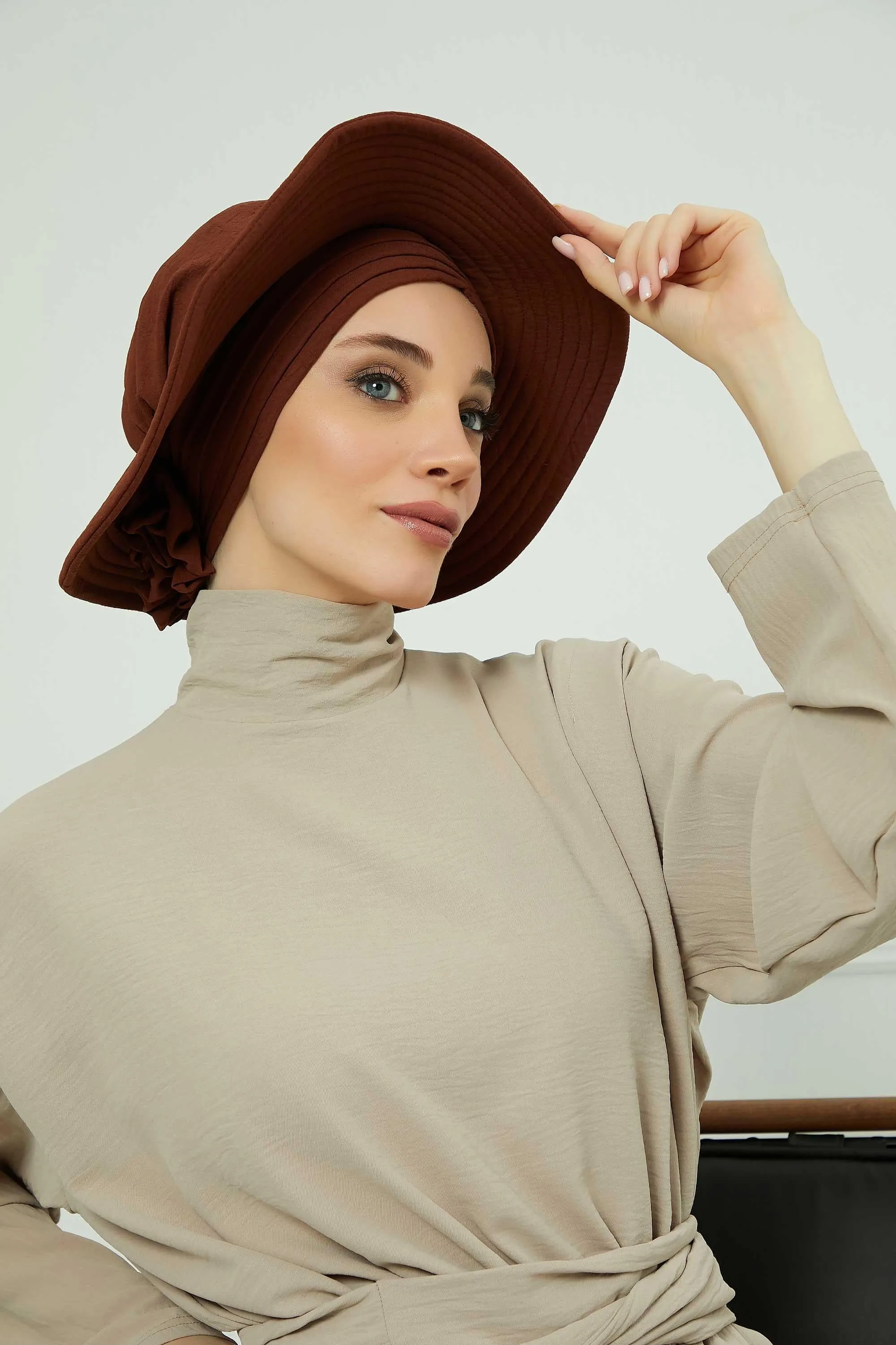 Practicle Detachable Women Sun Hat, Summer Bonnet Cap for Muslim Women, Multi-usage Hijab Sun Hat, Muslim Beach Hat, Sun Protective Hat,S-2A