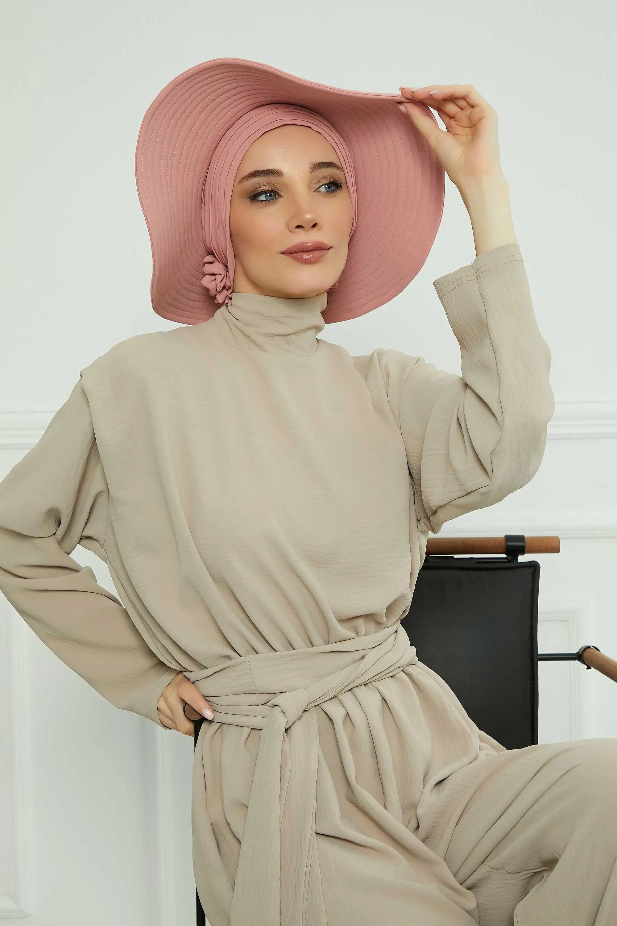 Practicle Detachable Women Sun Hat, Summer Bonnet Cap for Muslim Women, Multi-usage Hijab Sun Hat, Muslim Beach Hat, Sun Protective Hat,S-2A