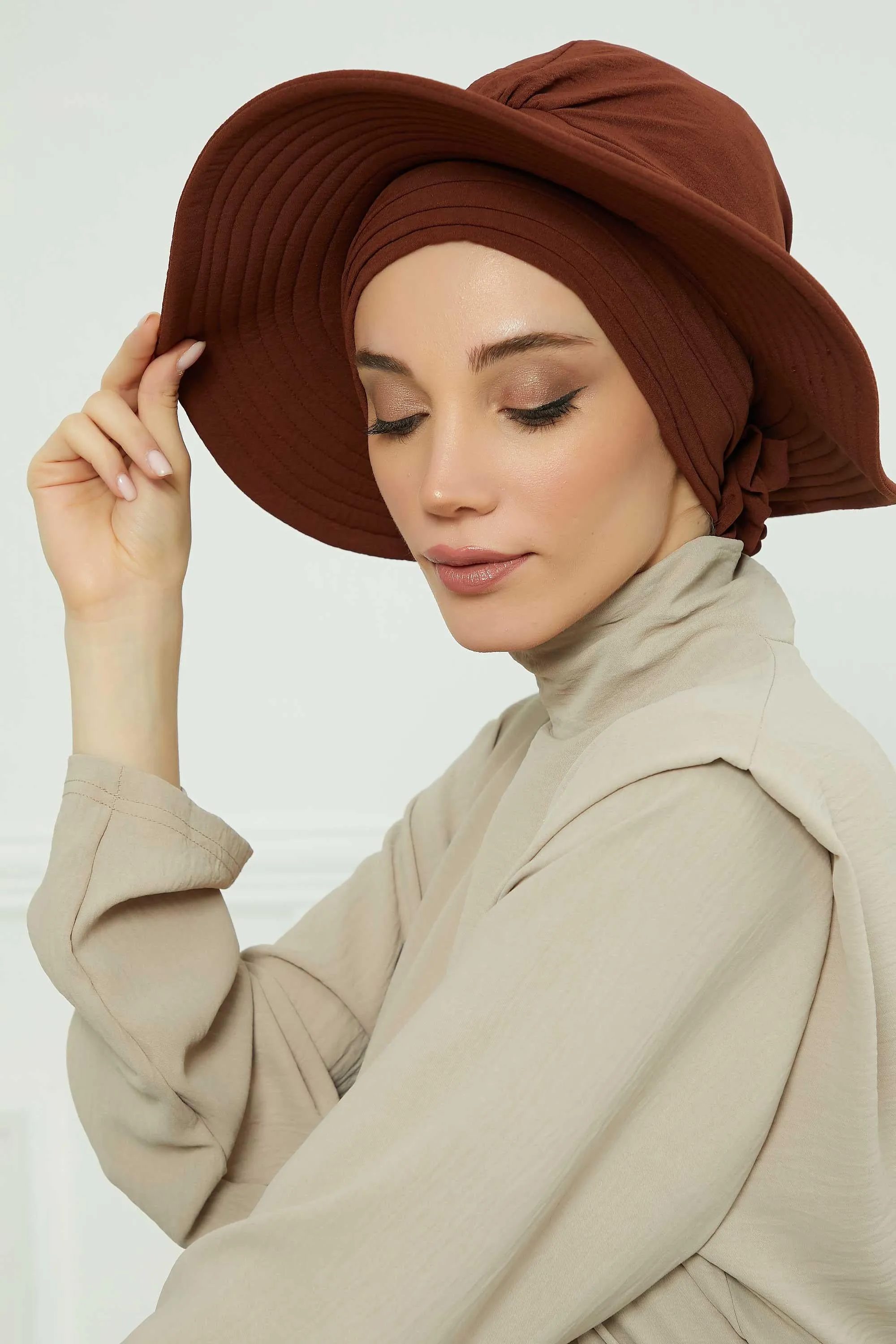 Practicle Detachable Women Sun Hat, Summer Bonnet Cap for Muslim Women, Multi-usage Hijab Sun Hat, Muslim Beach Hat, Sun Protective Hat,S-2A