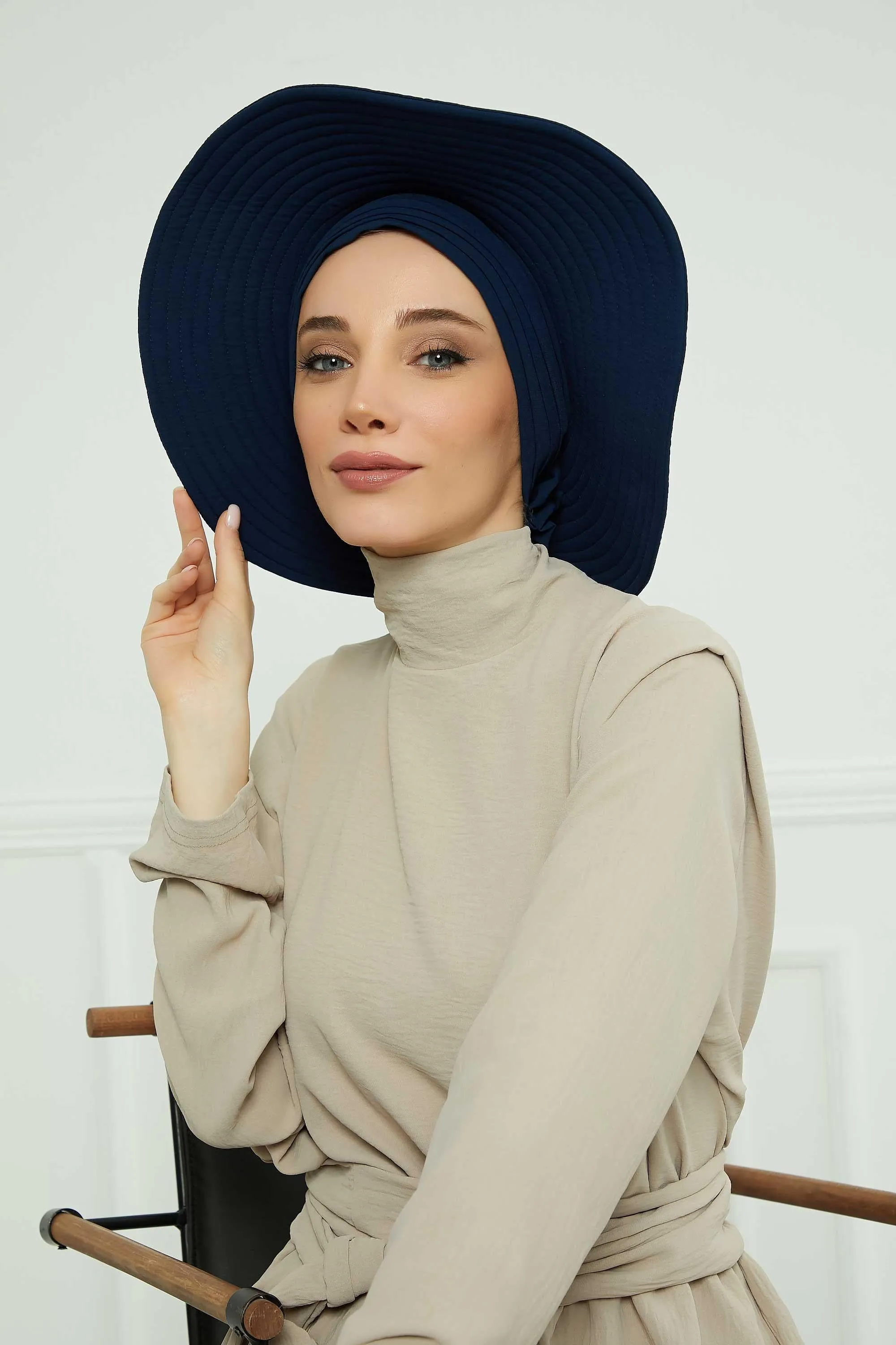 Practicle Detachable Women Sun Hat, Summer Bonnet Cap for Muslim Women, Multi-usage Hijab Sun Hat, Muslim Beach Hat, Sun Protective Hat,S-2A