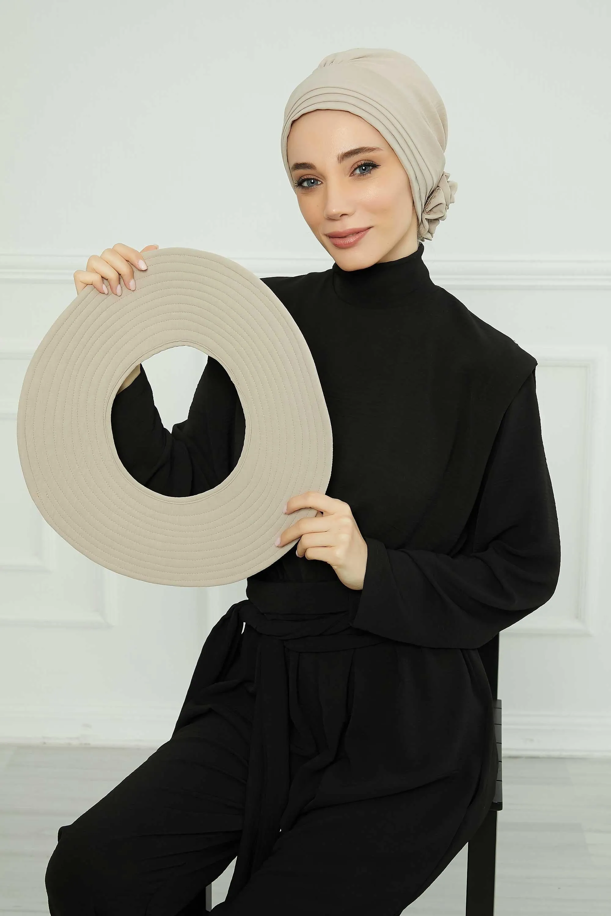 Practicle Detachable Women Sun Hat, Summer Bonnet Cap for Muslim Women, Multi-usage Hijab Sun Hat, Muslim Beach Hat, Sun Protective Hat,S-2A