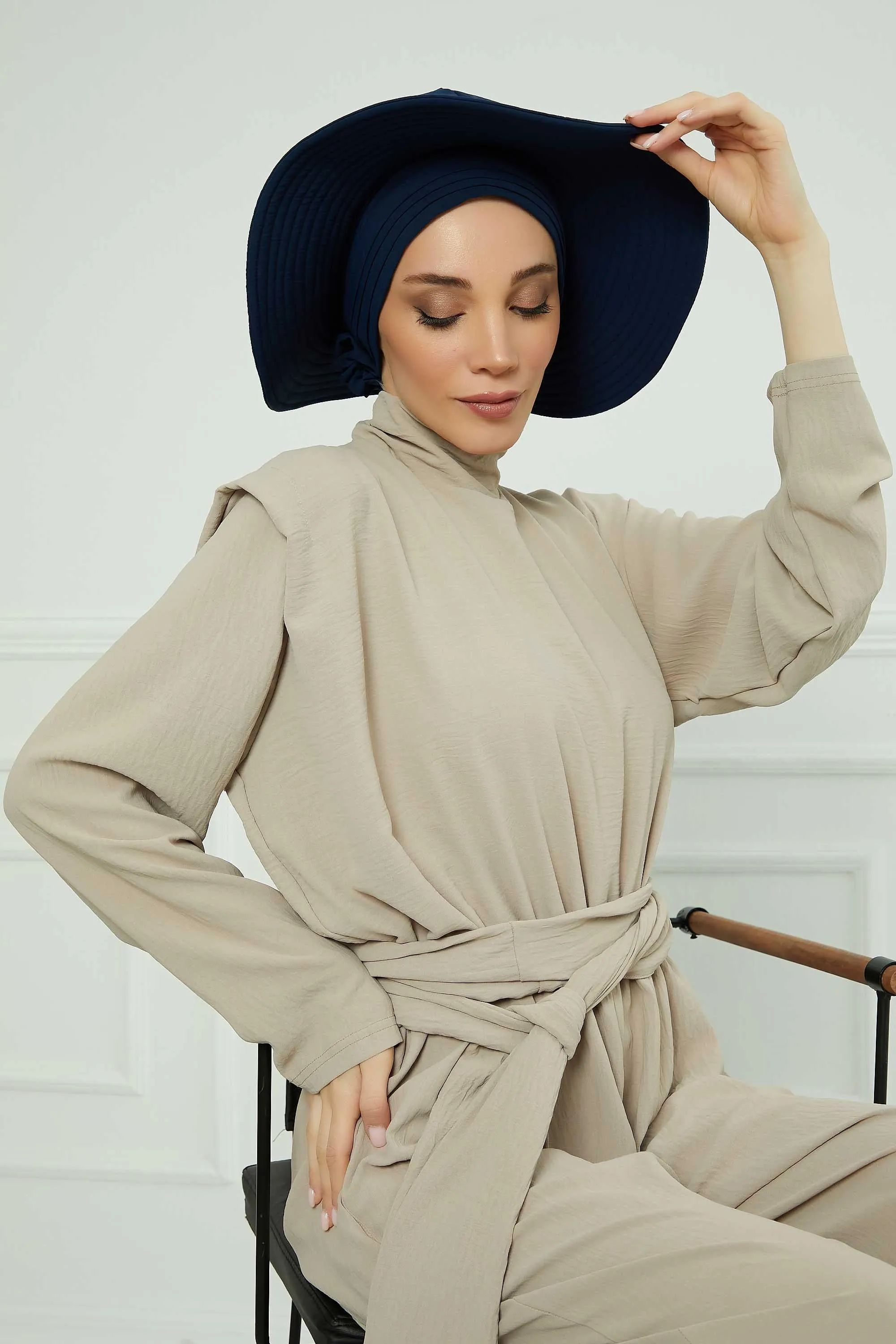 Practicle Detachable Women Sun Hat, Summer Bonnet Cap for Muslim Women, Multi-usage Hijab Sun Hat, Muslim Beach Hat, Sun Protective Hat,S-2A