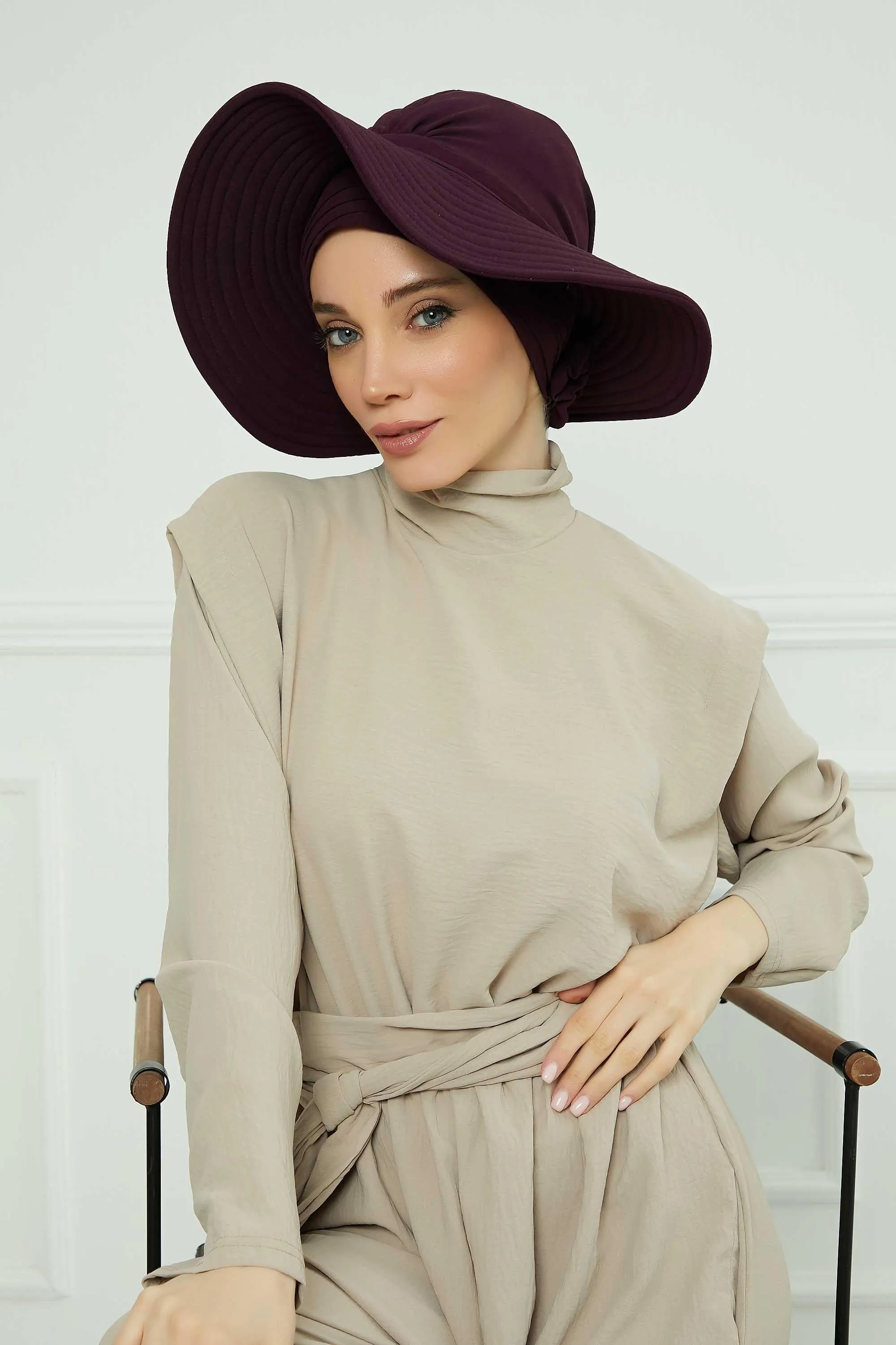 Practicle Detachable Women Sun Hat, Summer Bonnet Cap for Muslim Women, Multi-usage Hijab Sun Hat, Muslim Beach Hat, Sun Protective Hat,S-2A