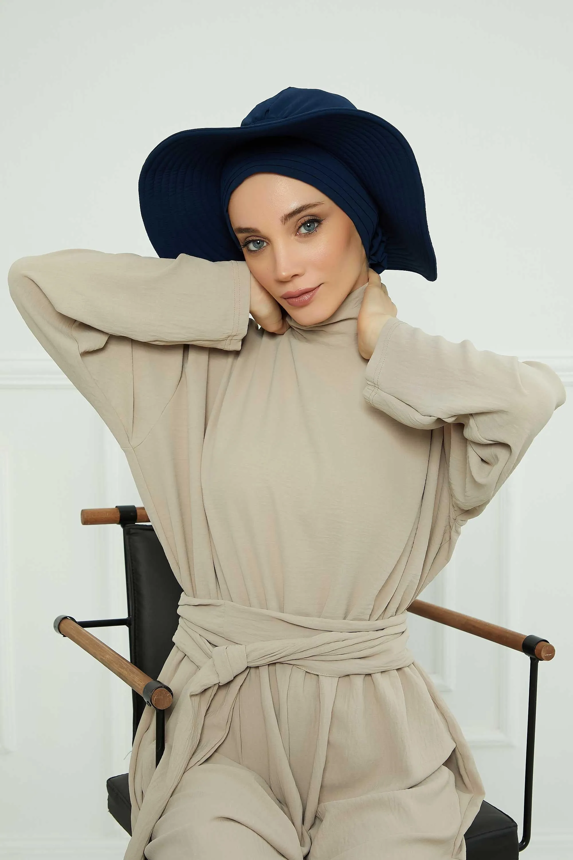 Practicle Detachable Women Sun Hat, Summer Bonnet Cap for Muslim Women, Multi-usage Hijab Sun Hat, Muslim Beach Hat, Sun Protective Hat,S-2A