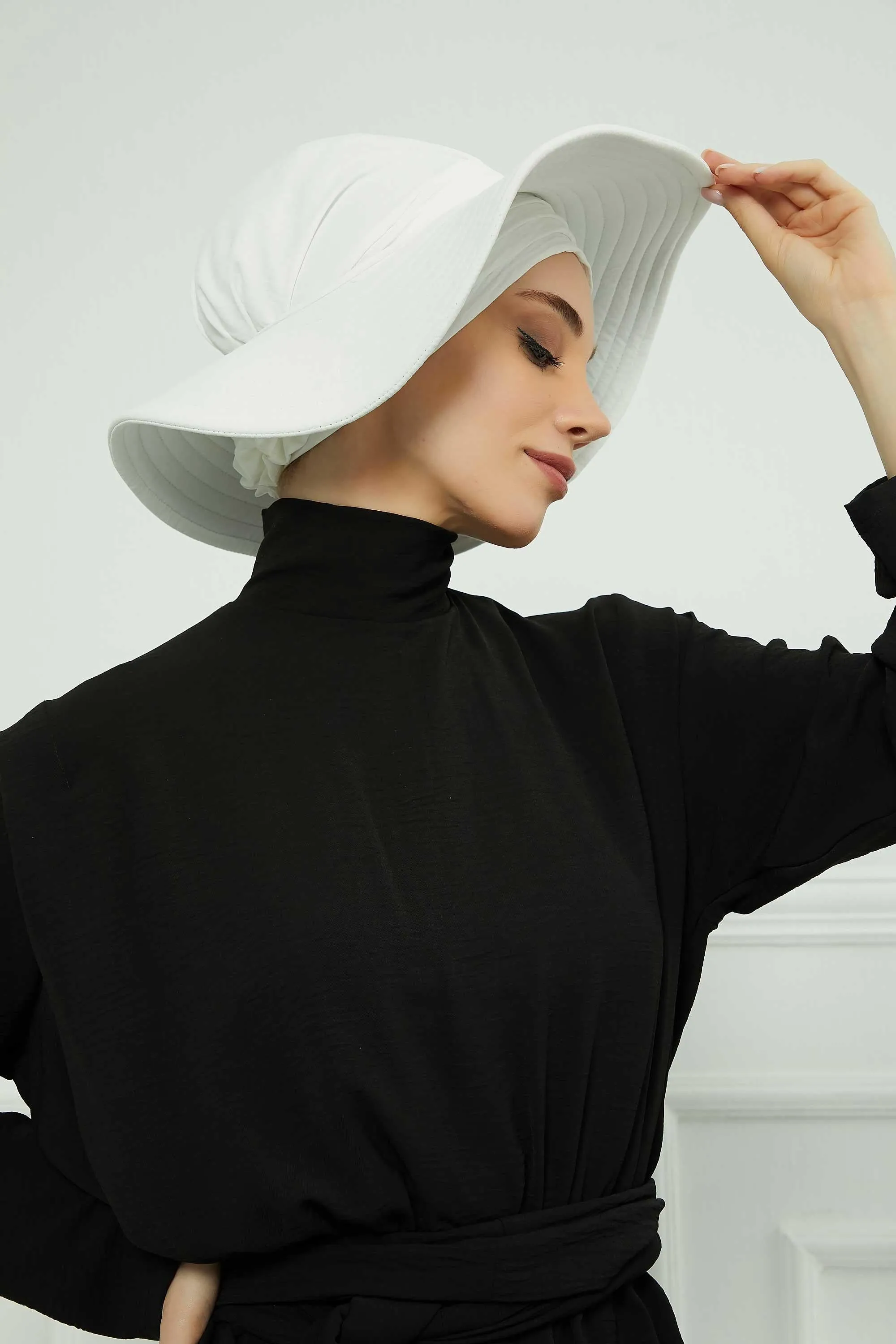 Practicle Detachable Women Sun Hat, Summer Bonnet Cap for Muslim Women, Multi-usage Hijab Sun Hat, Muslim Beach Hat, Sun Protective Hat,S-2A