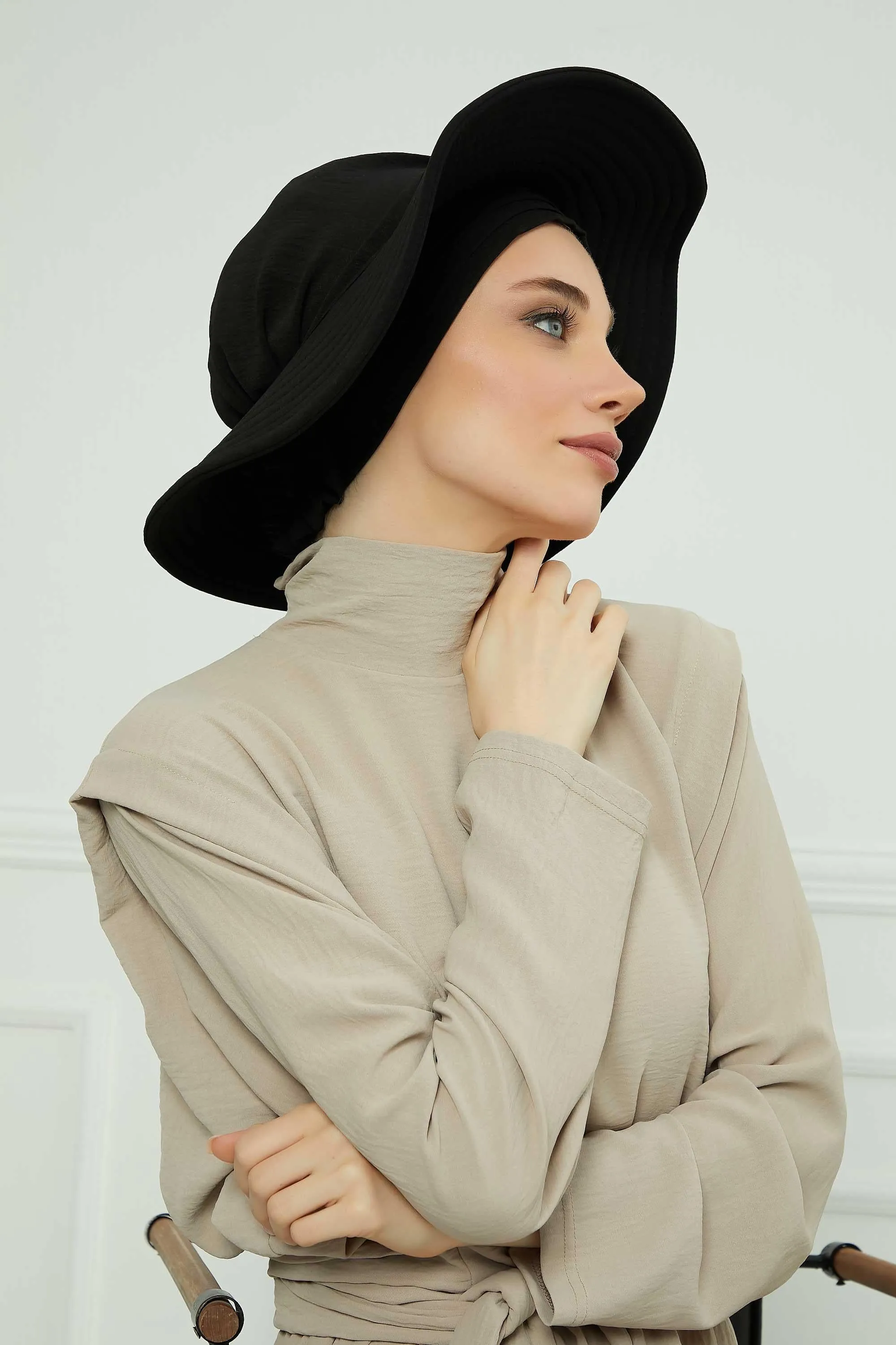 Practicle Detachable Women Sun Hat, Summer Bonnet Cap for Muslim Women, Multi-usage Hijab Sun Hat, Muslim Beach Hat, Sun Protective Hat,S-2A