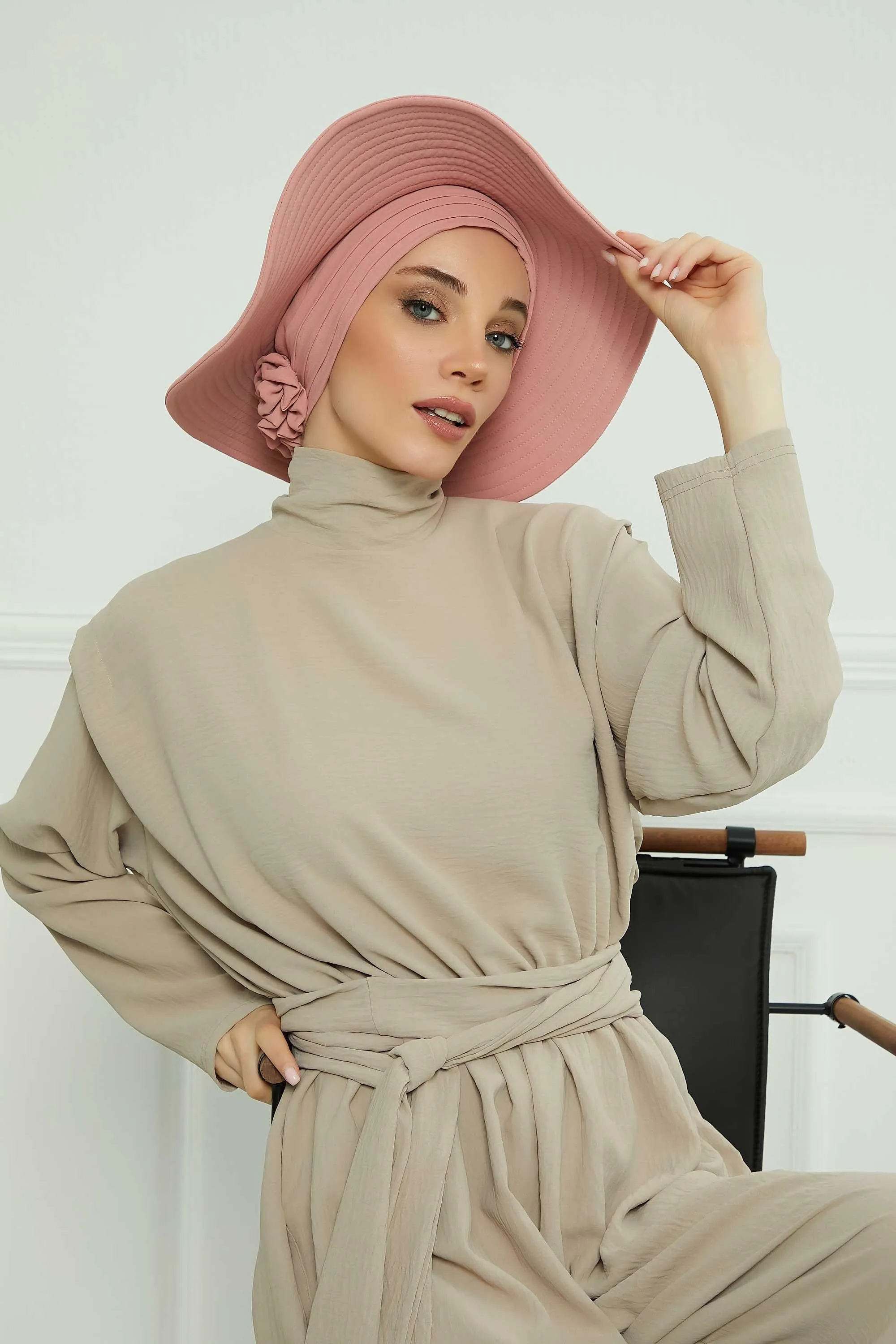 Practicle Detachable Women Sun Hat, Summer Bonnet Cap for Muslim Women, Multi-usage Hijab Sun Hat, Muslim Beach Hat, Sun Protective Hat,S-2A
