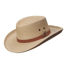 Scala Bunker - Palm Straw Gambler Hat