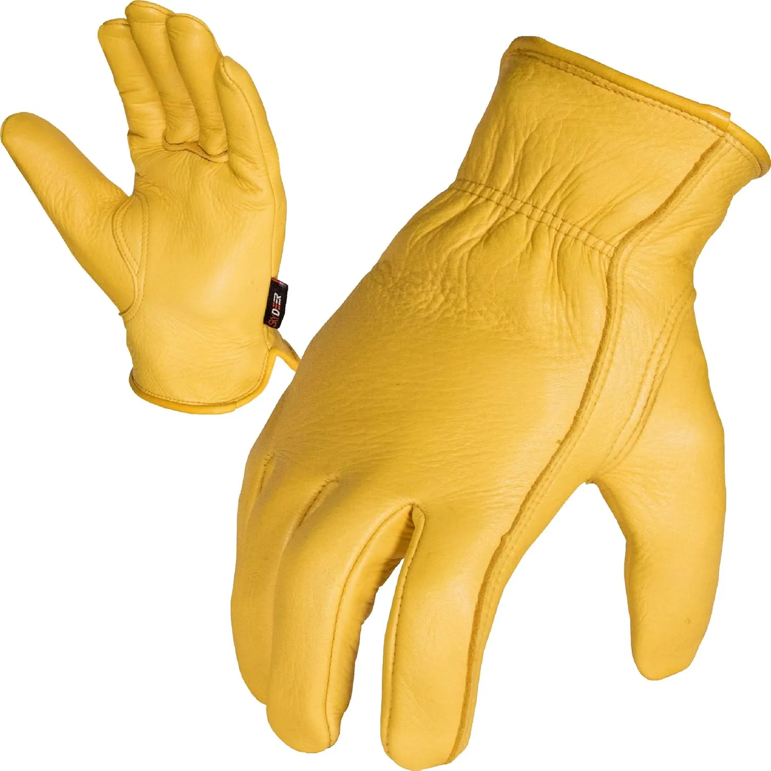 SKYDEER Full Grain Deerskin Leather Gloves for Men and Women, Extra Soft and Hands Protection, 3D Ergonomic Design