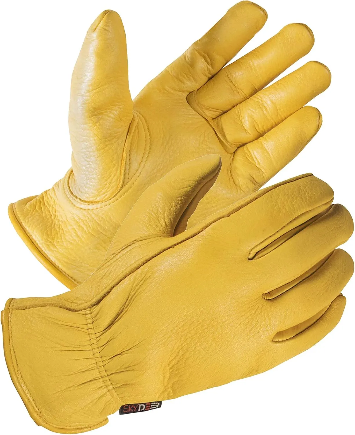 SKYDEER Full Grain Deerskin Leather Gloves for Men and Women, Extra Soft and Hands Protection, 3D Ergonomic Design
