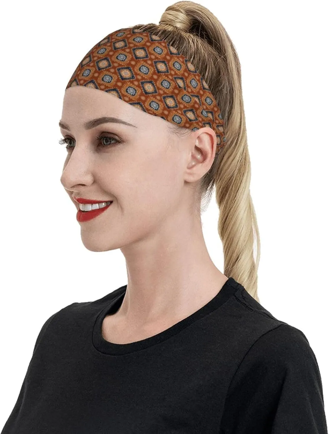 Sports Sweatband Head Bands for Women Men Sweat-Absorbing Headbands Suitable for Running Yoga Fitness Football Exercise