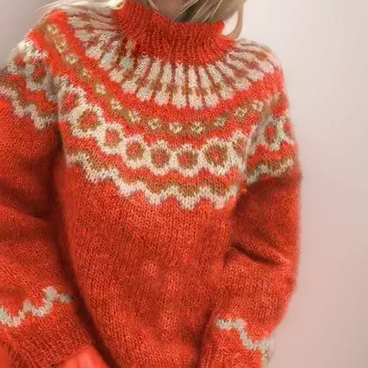 TALI™ - SOFT WOOLEN FAIR ISLE SWEATER