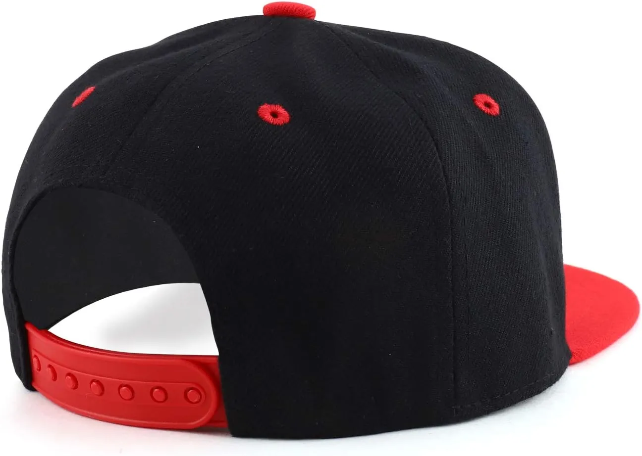 Trendy Apparel Shop Infant to Toddler Kid's Plain Structured Flatbill Snapback Cap