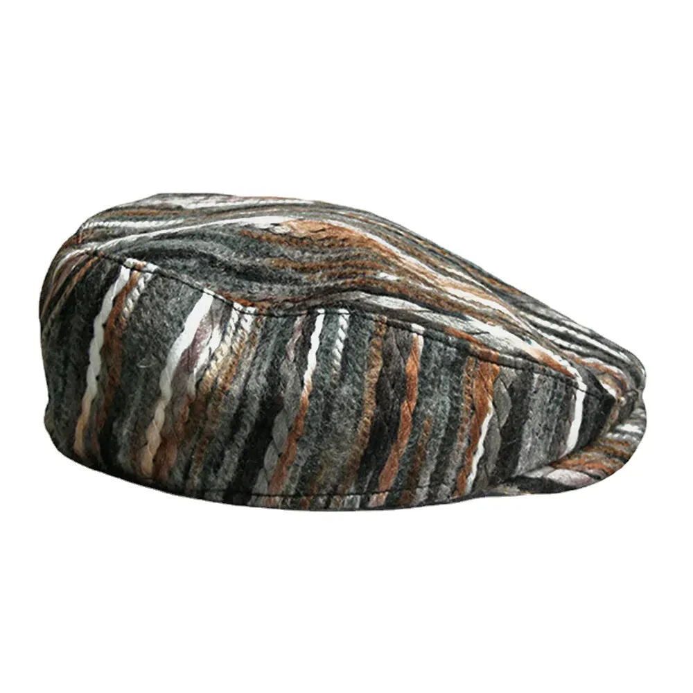 Unisex Tie-dye Rainbow Mixed Color Stripes Pattern Ethnic Style Casual Personality Forward Hat Beret Hat