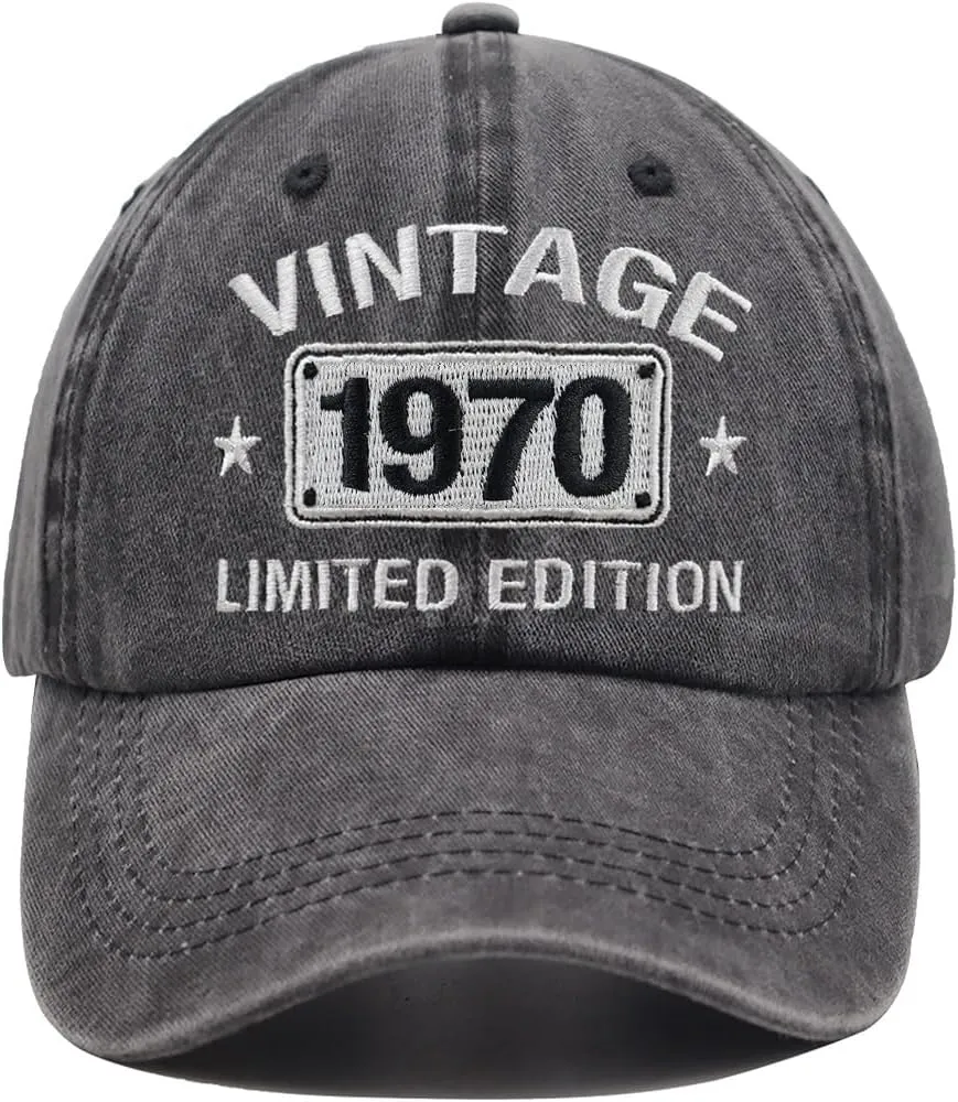 Vintage 1974 1973 1972 1971 1970 1969 1968 1967 1966 1965 Limited Edition Adjustable Embroidered Baseball Cap