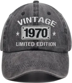 Vintage 1974 1973 1972 1971 1970 1969 1968 1967 1966 1965 Limited Edition Adjustable Embroidered Baseball Cap