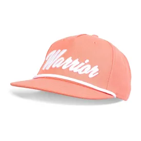 Warrior Hockey Script Rope Snapback Hat - Salmon