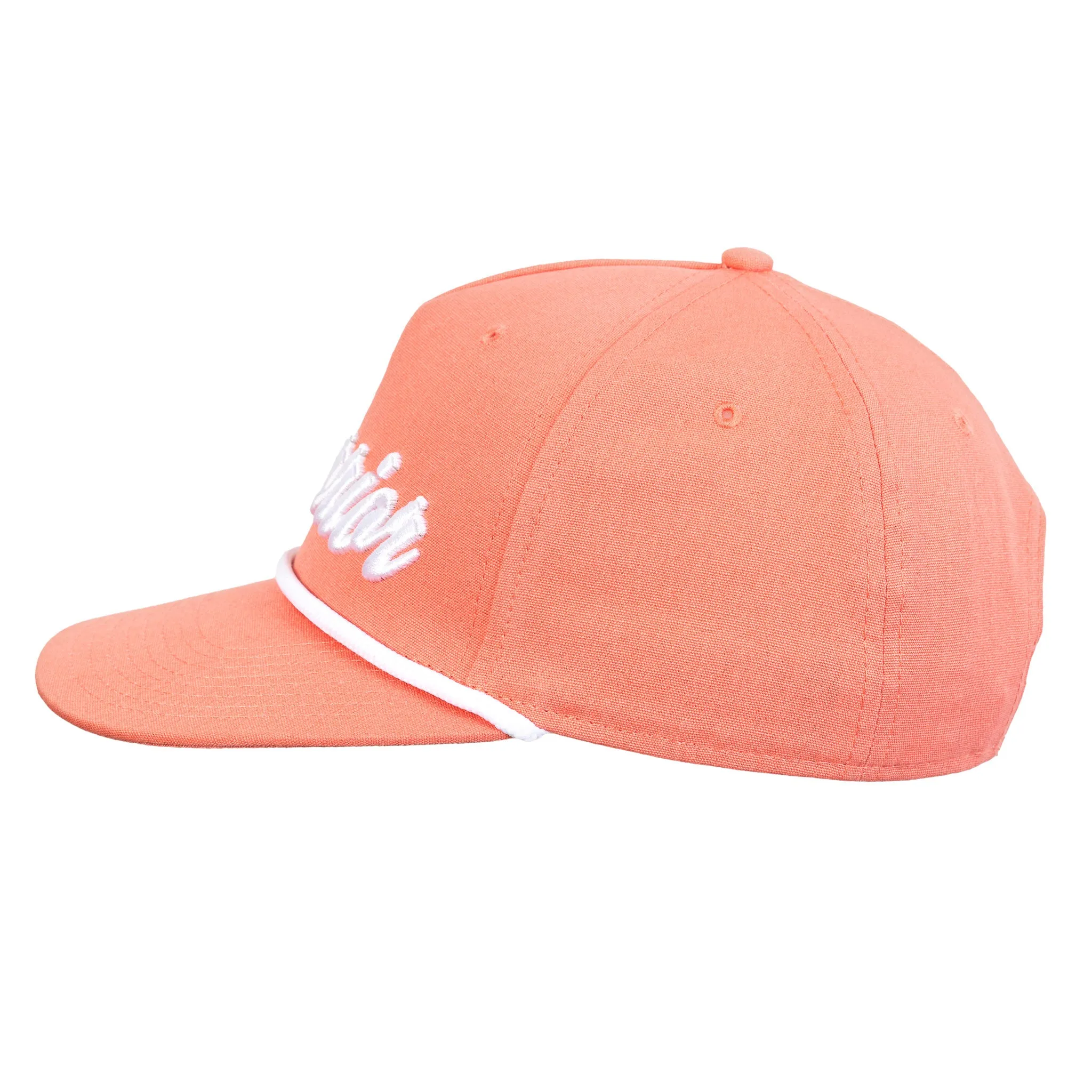 Warrior Hockey Script Rope Snapback Hat - Salmon
