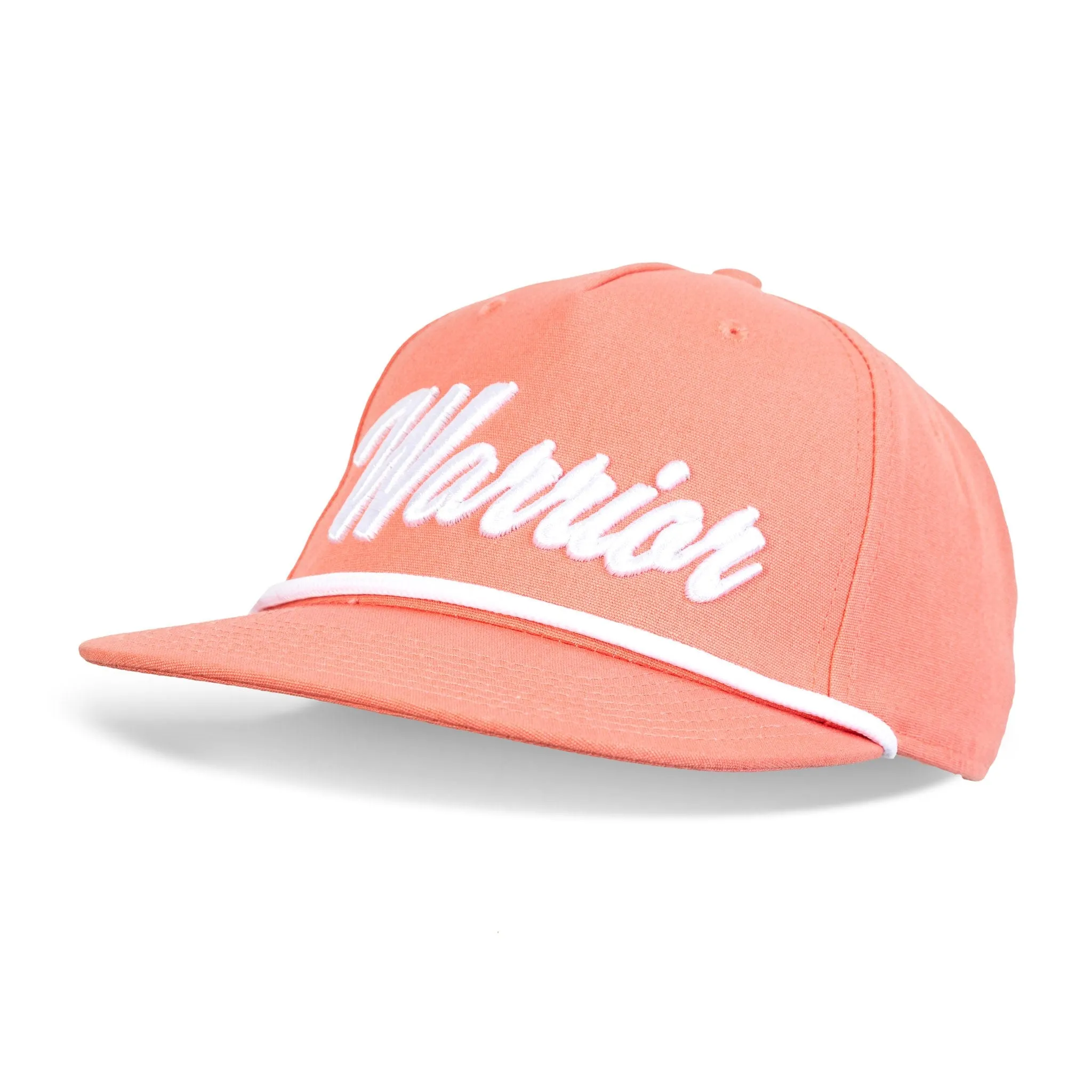 Warrior Hockey Script Rope Snapback Hat - Salmon