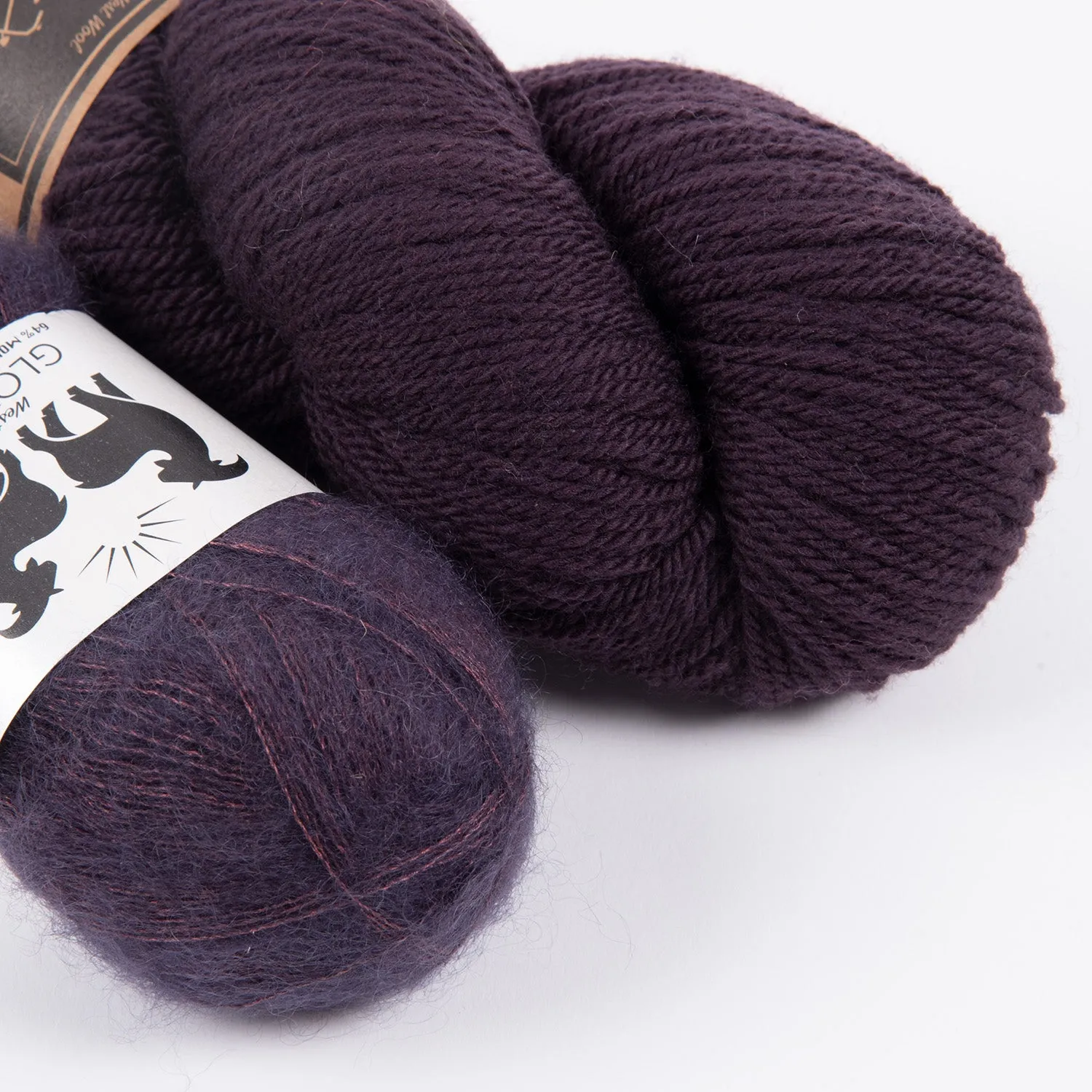 WESTKNITS KIT - AUBERGINE  MOHAIR MATCH DK