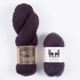 WESTKNITS KIT - AUBERGINE  MOHAIR MATCH DK