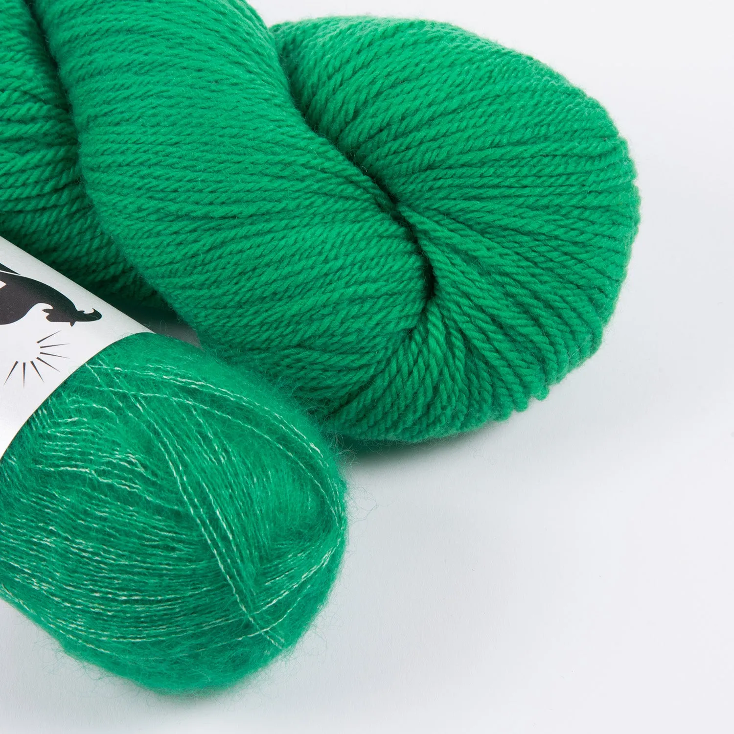 WESTKNITS KIT - GRASS GREEN MOHAIR MATCH DK