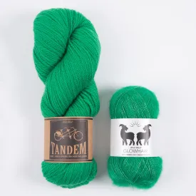 WESTKNITS KIT - GRASS GREEN MOHAIR MATCH DK