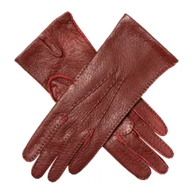 Women’s Heritage Handsewn Three-Point Peccary Leather Gloves