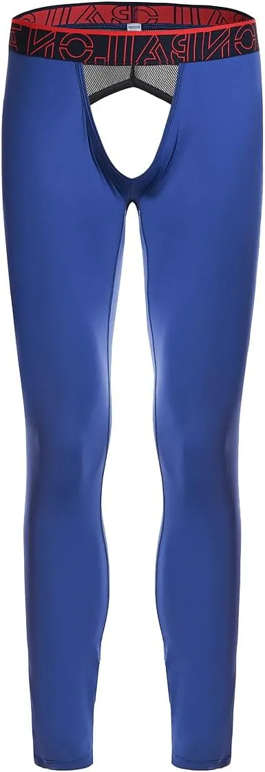 ZONBAILON Mens Thermal Underwear Front and Rear Openings Compression Pants Tights Winter Mens Base Layer Bottoms Leggings