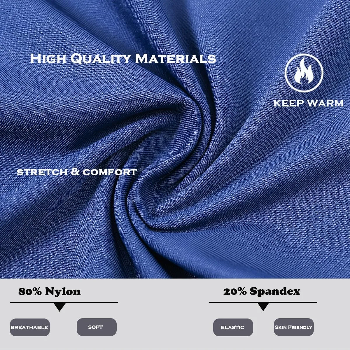 ZONBAILON Mens Thermal Underwear Front and Rear Openings Compression Pants Tights Winter Mens Base Layer Bottoms Leggings